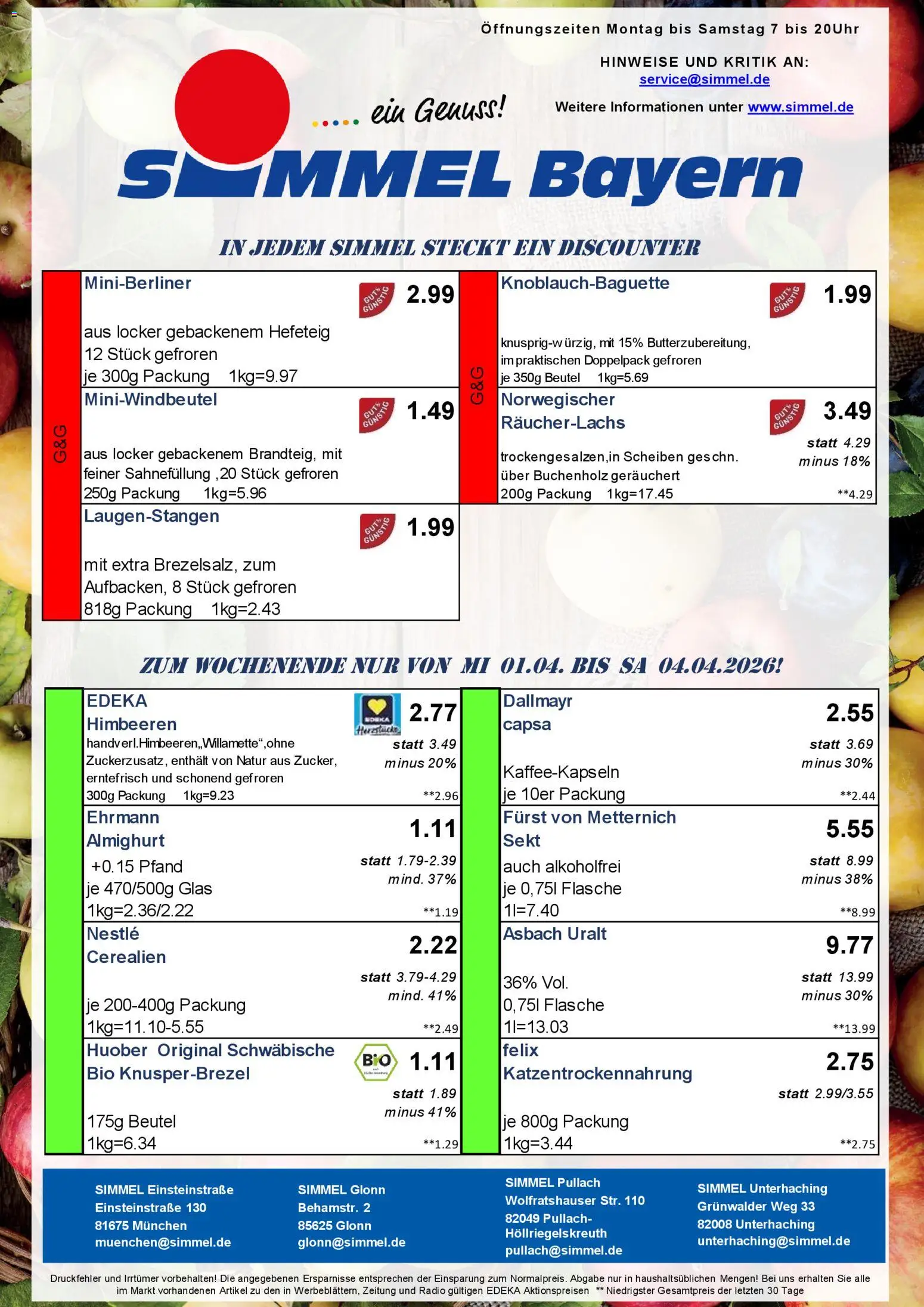 Simmel Bayern – gültig ab 30.03.2026 | Seite: 10 | Produkte: Furst von metternich, Sekt, Dallmayr, Asbach