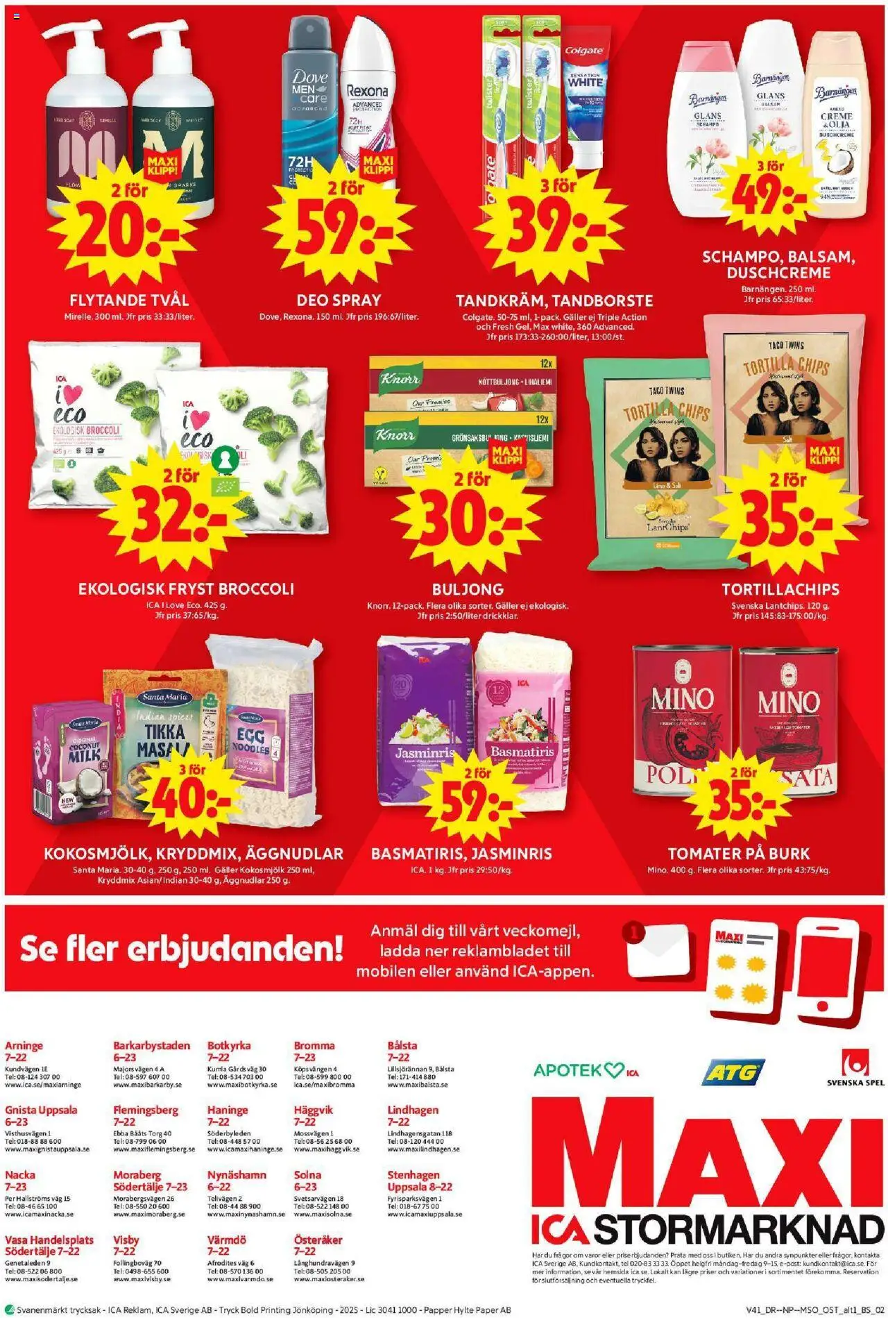 ICA Maxi reklamblad aktuell från 06.10.2025 | Sida: 12 | Produkter: Balsam, Tvål, Tandborste, Galler
