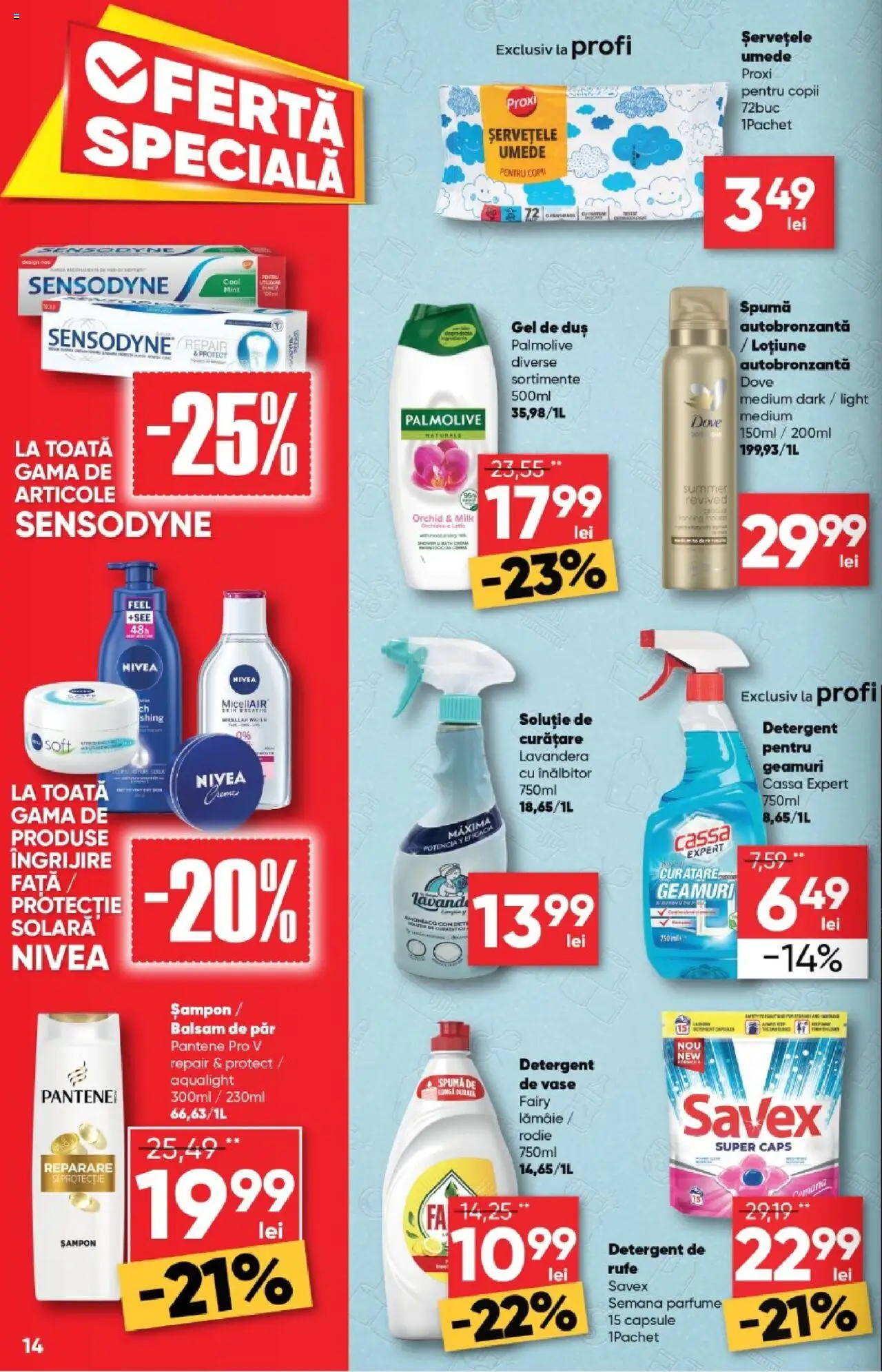 Catalog Profi Super – valabil de la 06.08.2025 | Pagină: 14 | Produse: Șampon, Balsam, Balsam de păr, Gel de duș