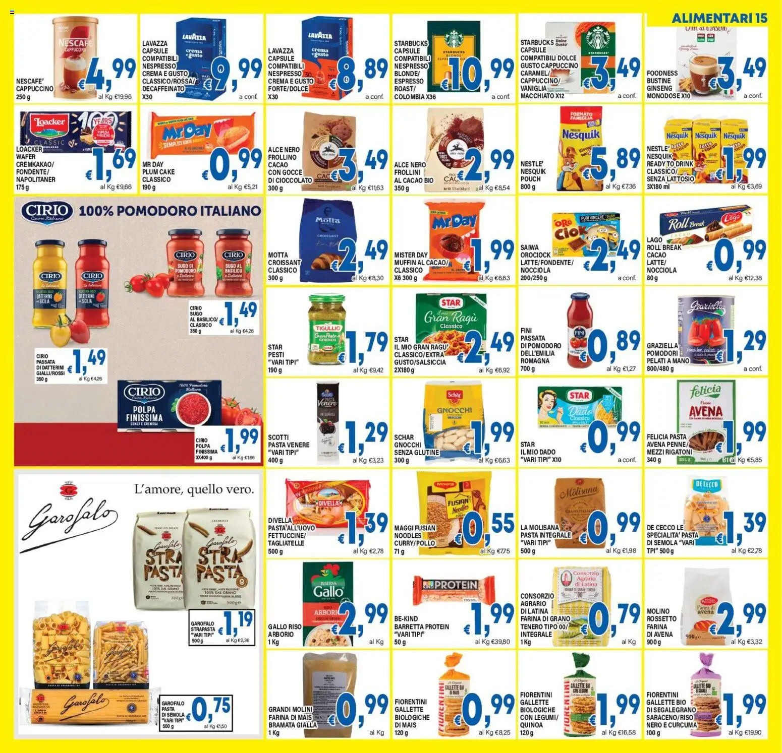 Volantino DEM del 18.11.2025 | Pagina: 15 | Prodotti: Rossetto, Tagliatelle, Ragú, Frollini