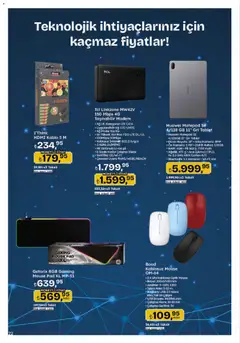 29.01.2026 tarihinden itibaren geçerli olan Migros kataloğu önizlemesi | Sayfa: 108 | Ürünler: Tablet, Kablo, USB, Ağırlık