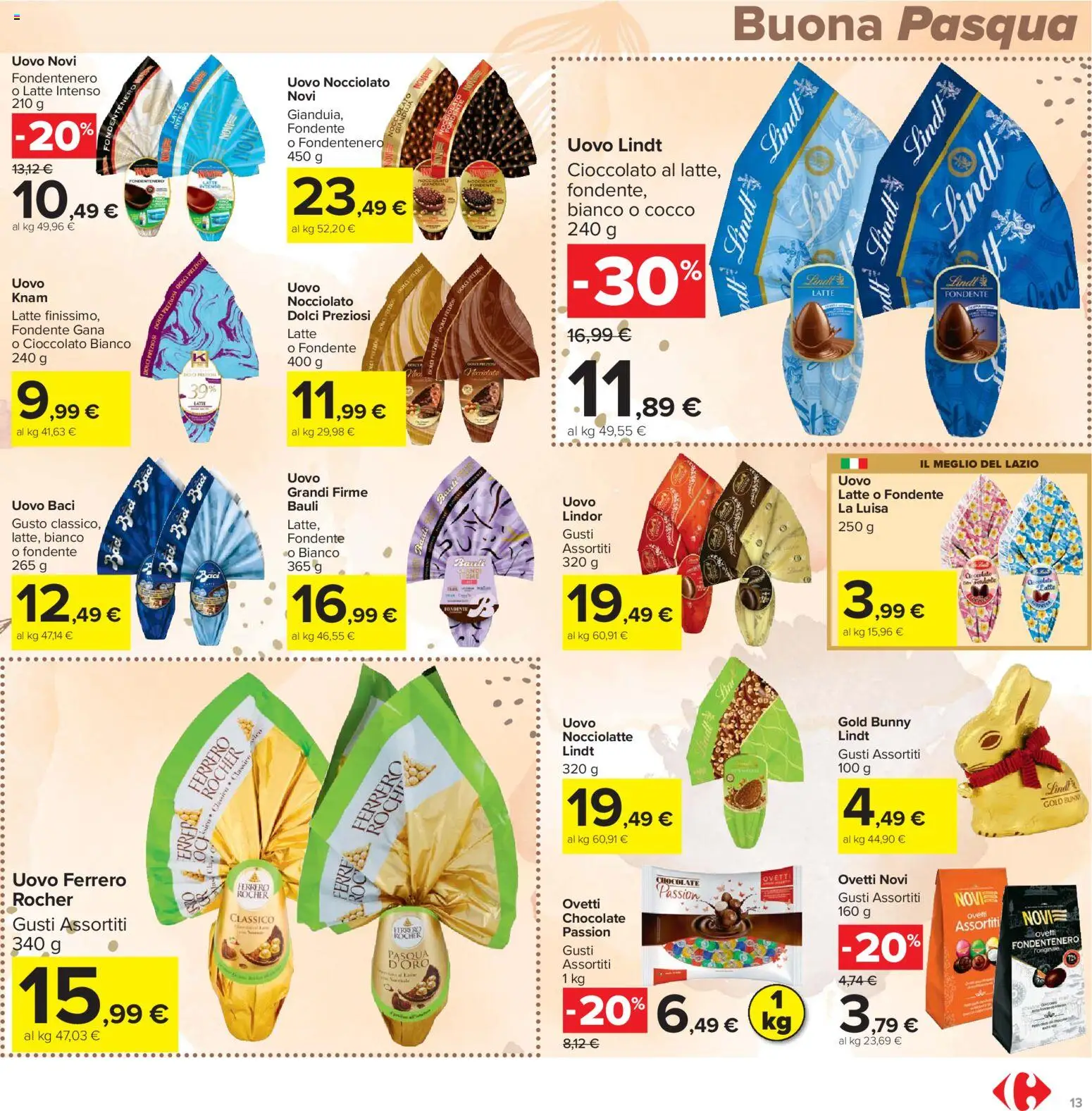 Volantino Carrefour del 24.03.2026 | Pagina: 13 | Prodotti: Cioccolato, Latte, Cocco