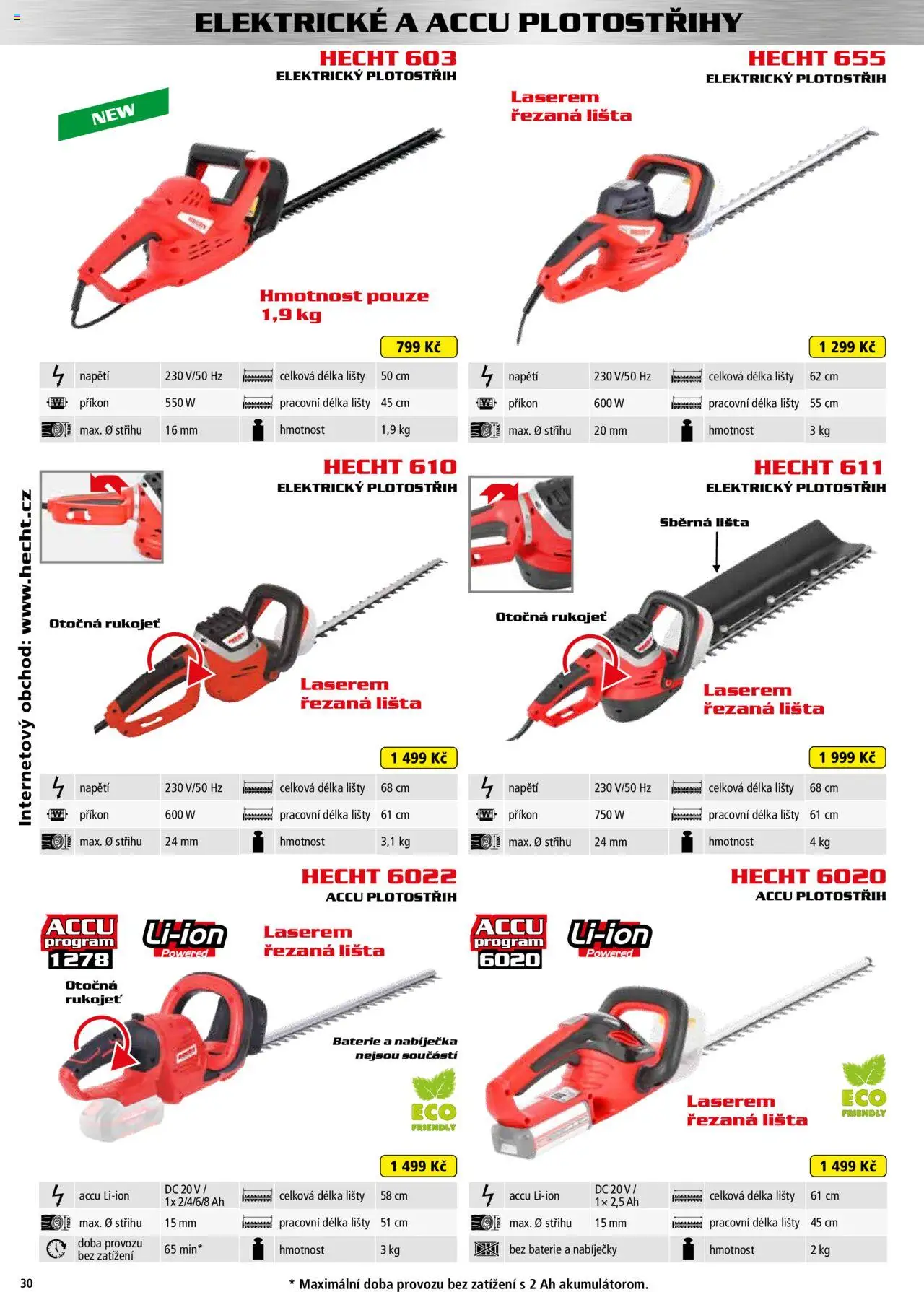 Hecht katalog - Jaro-léto 2025 od 22.04.2025 | Strana: 30 | Produkty: Hecht, Plotostřih, Baterie