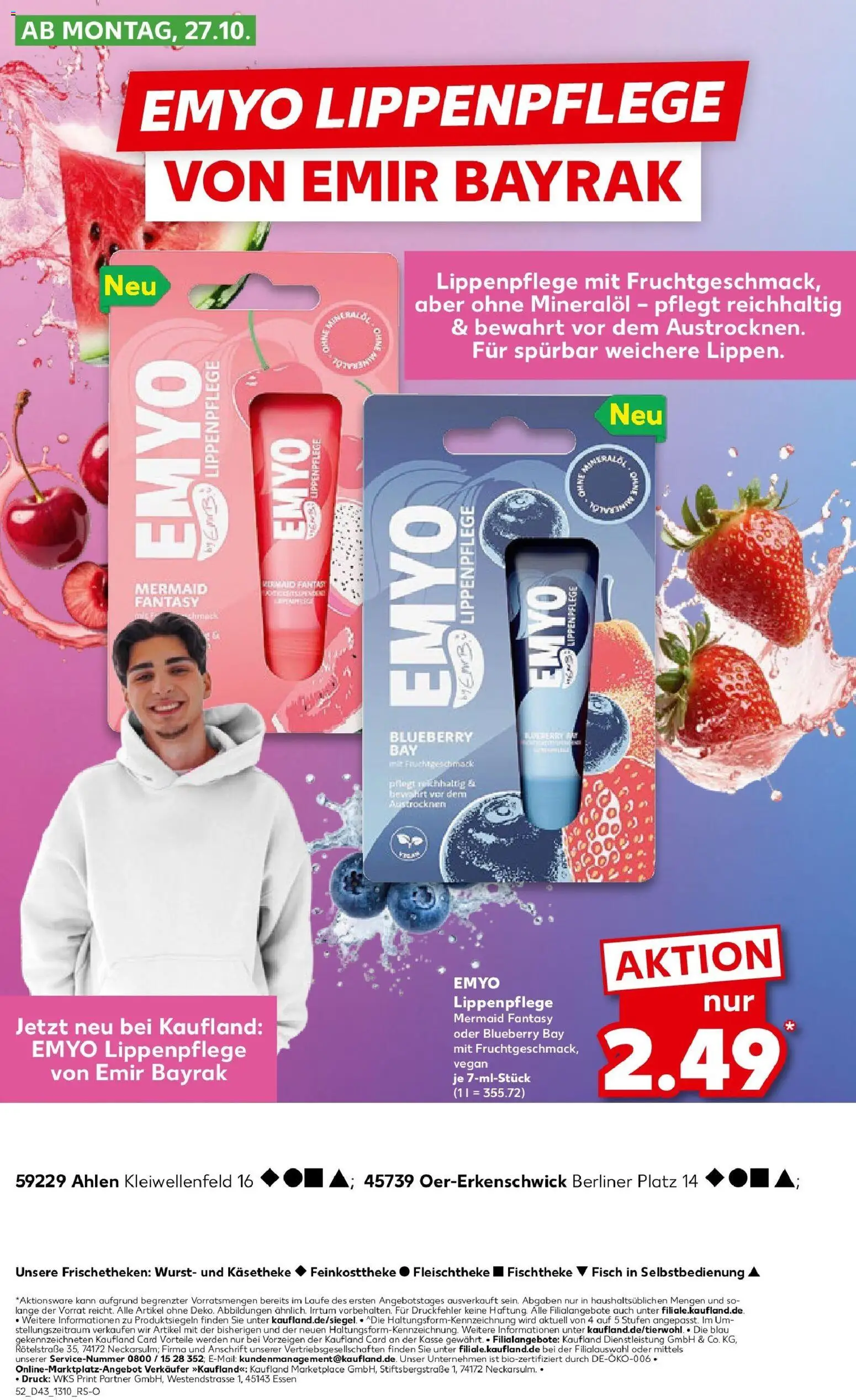 Kaufland prospekt Ahlen	 – gültig ab 27.10.2025 | Seite: 52 | Produkte: Berliner, Wurst, Lip Balm