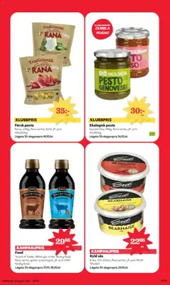 Färsk pasta, Rana, 250g, flera sorter, fylld, jfr-pris - Förhandsvisning av reklamblad från butik Hemköp aktuell från 22.12.2025 | Sida: 10 | Produkter: Galler, Fond, Pasta, Pesto