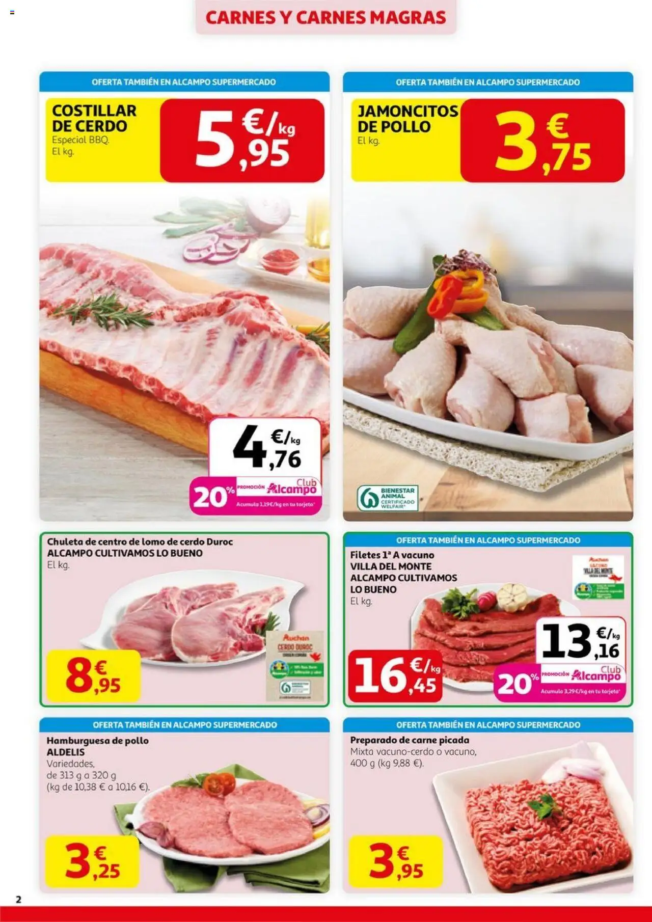 Alcampo - HP Nacional Unificado │ válido desde el 11.09.2025 | Página: 2 | Productos: Cerdo, Σοκολατούχο γάλα