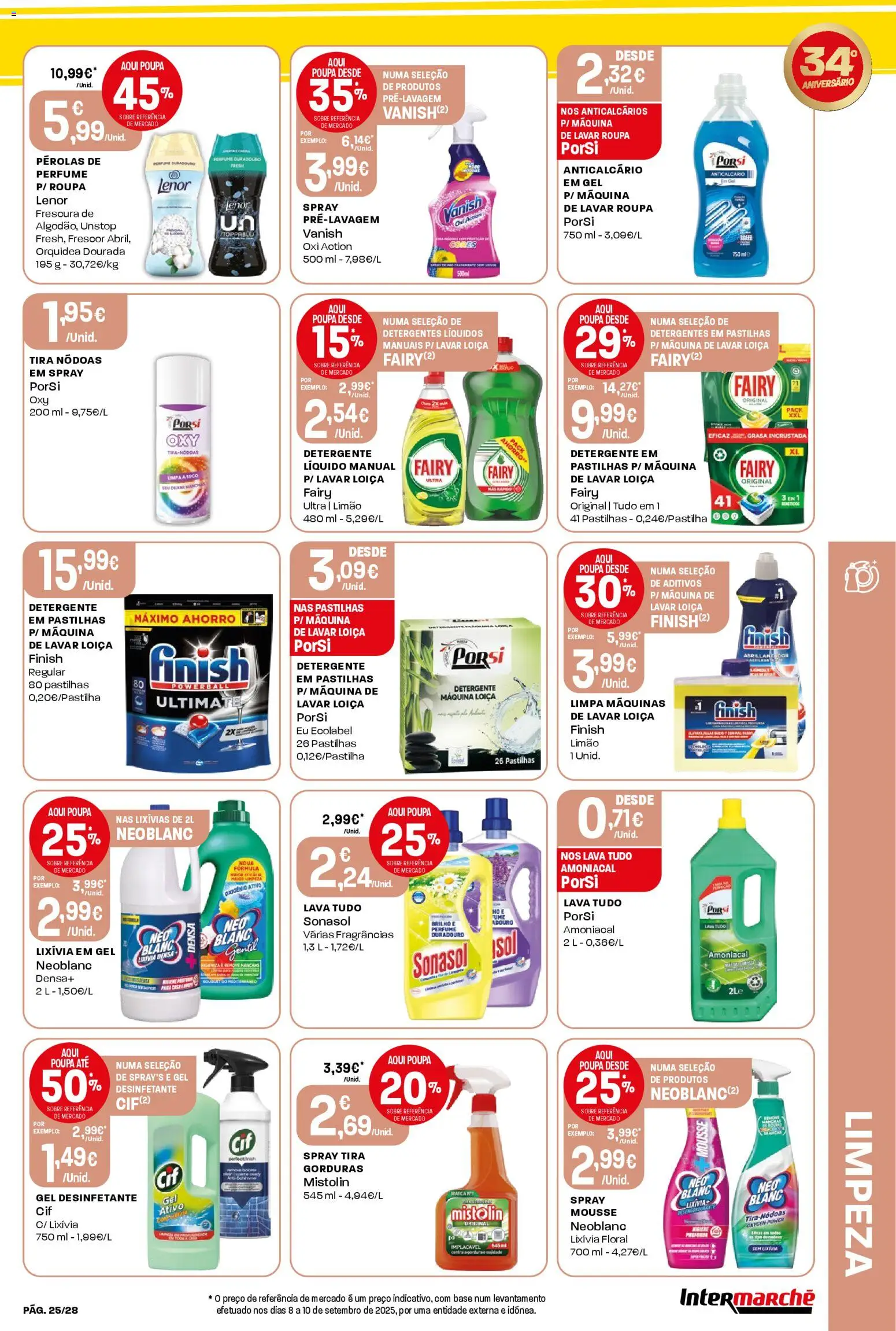 Intermarché Folheto Contact │ válido de 23.10.2025 | Página: 25 | Produtos: Dourada, Perfume, Base, Detergente