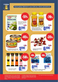 Kubas leidinys galioja nuo 27.04.2026 | Puslapis: 2 | Prekių: Wc, Padažas, Saldainiai, Kečupas