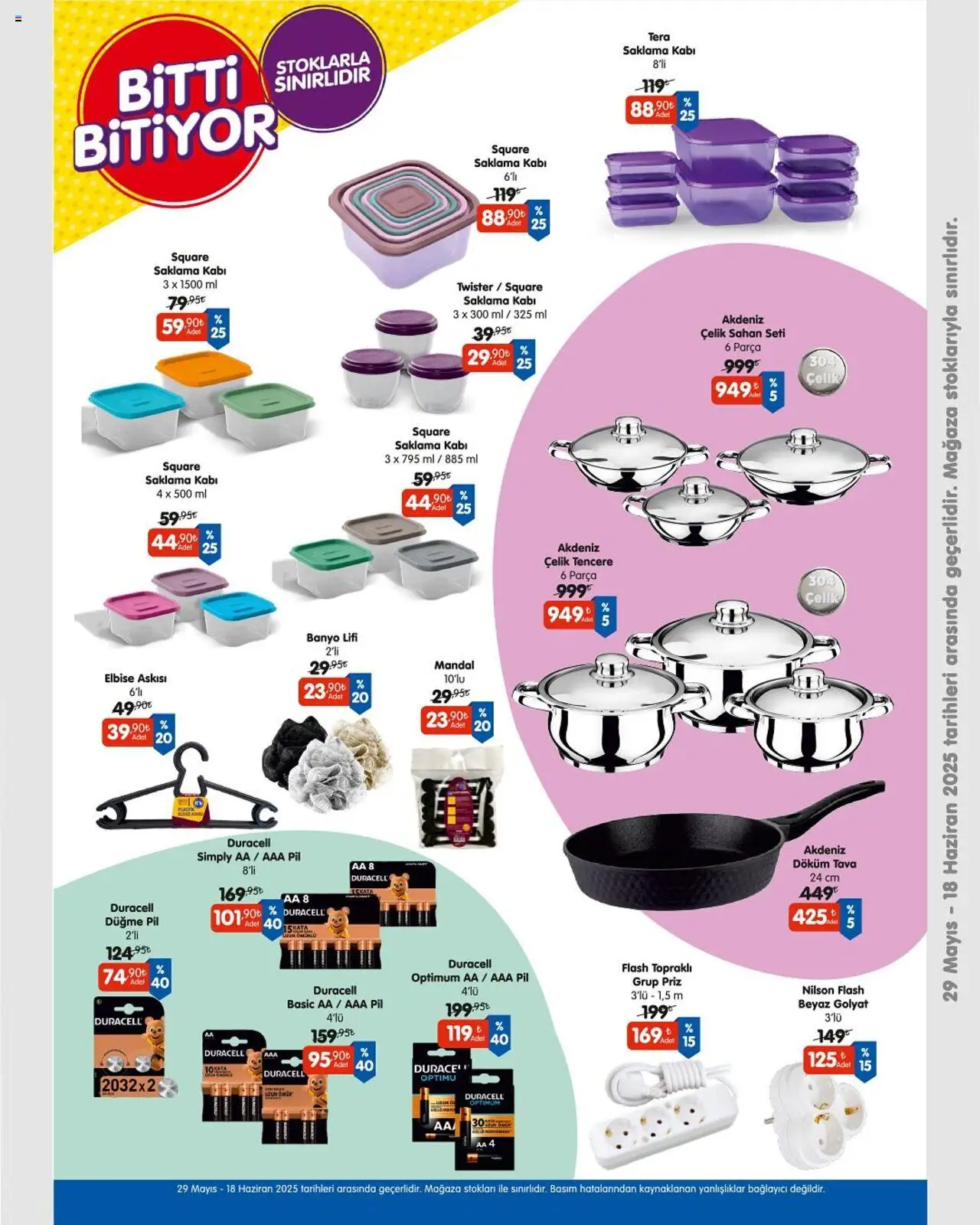 Bizim Toptan  Bitti Bitiyor İndirim - 29.05.2025 tarihinden itibaren geçerlidir | Sayfa: 4 | Ürünler: Banyo, Elbise askısı, Elbise, Bağlayıcı