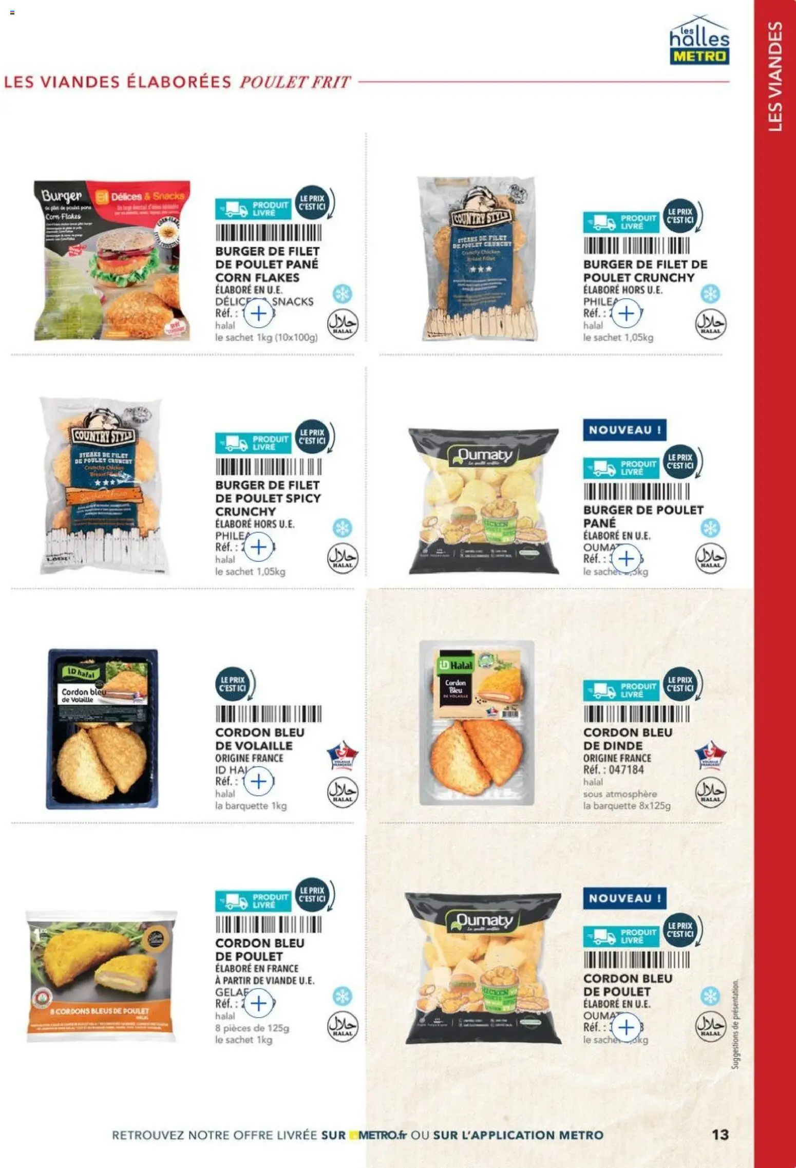 {H1} | Page: 13 | Produits: Volaille, Viande, Cordon bleu, Livre