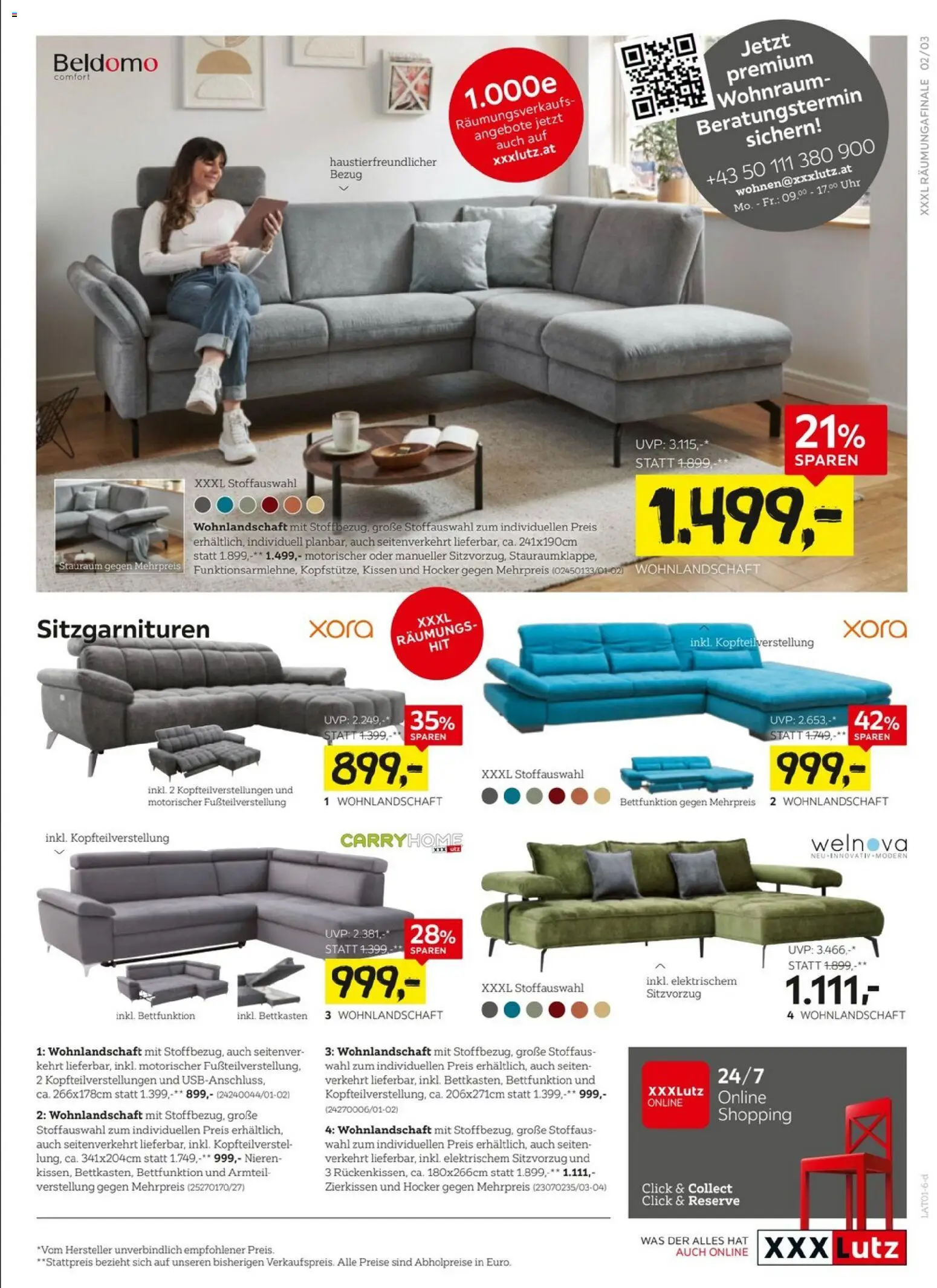 XXXLutz Winter Räumungsverkauf gültig ab 13.01.2026 | Seite: 3 | Produkte: Uhr, Kissen