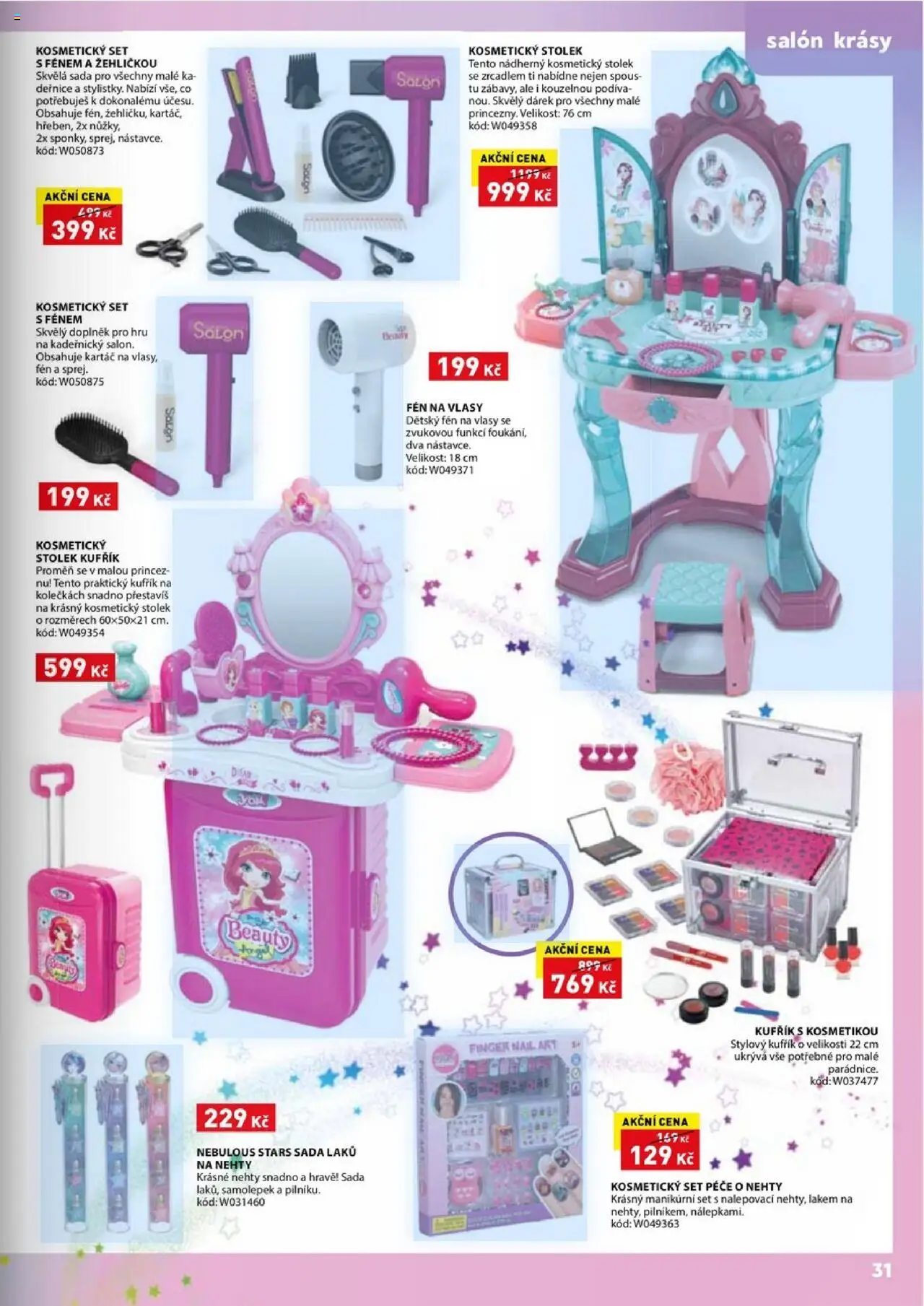 Wiky katalog - Vánoce 2025 od 14.10.2025 | Strana: 31 | Produkty: Fén, Stolek, Nehty, Kartáč