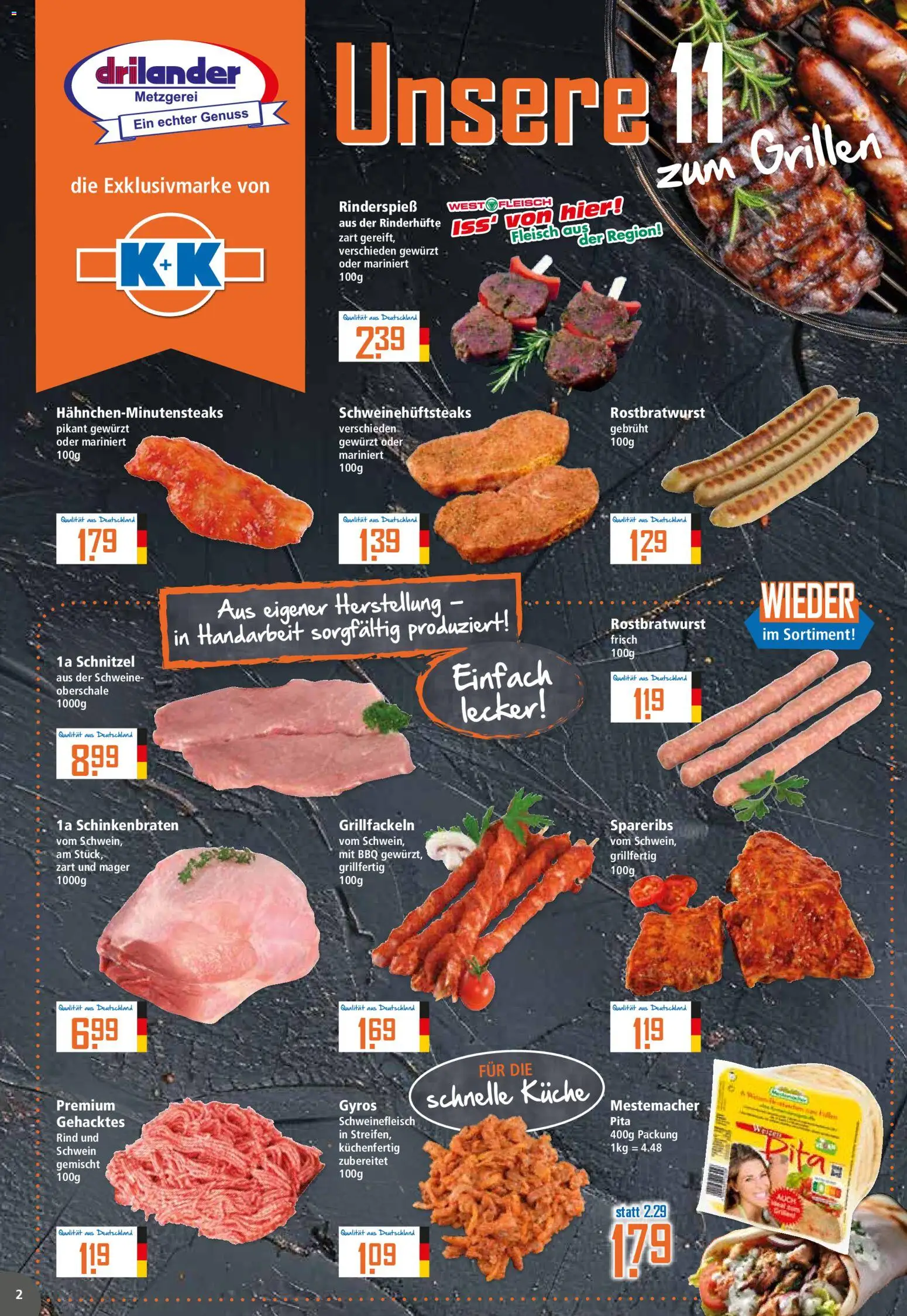 Klaas & Kock Prospekt 	 – gültig ab 20.04.2026 | Seite: 2 | Produkte: Küche, Schnitzel, Gyros, Schweinefleisch