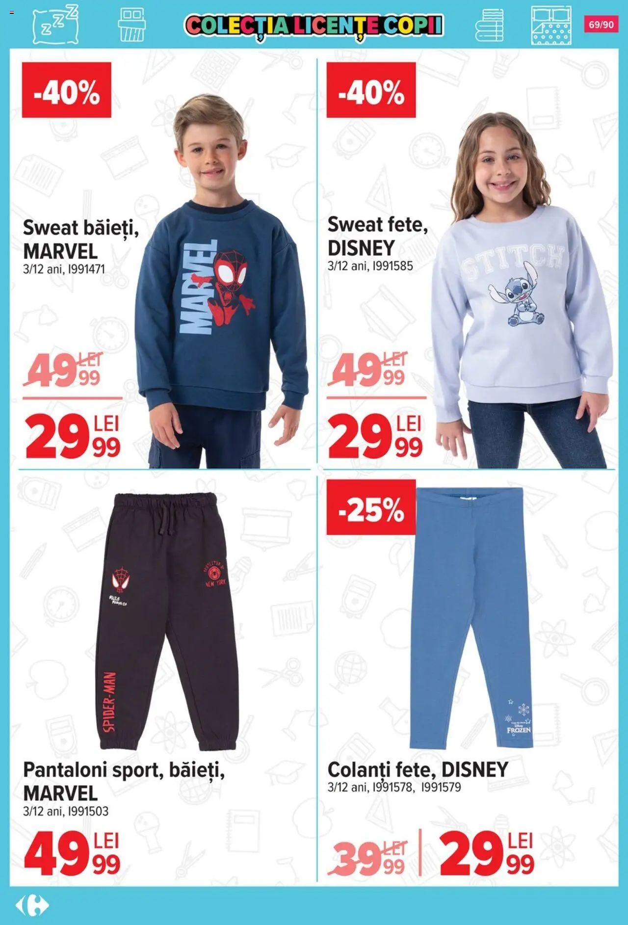 Carrefour catalog - Începe școala – valabil de la 13.08.2025 | Pagină: 70 | Produse: Pantaloni, Colanți