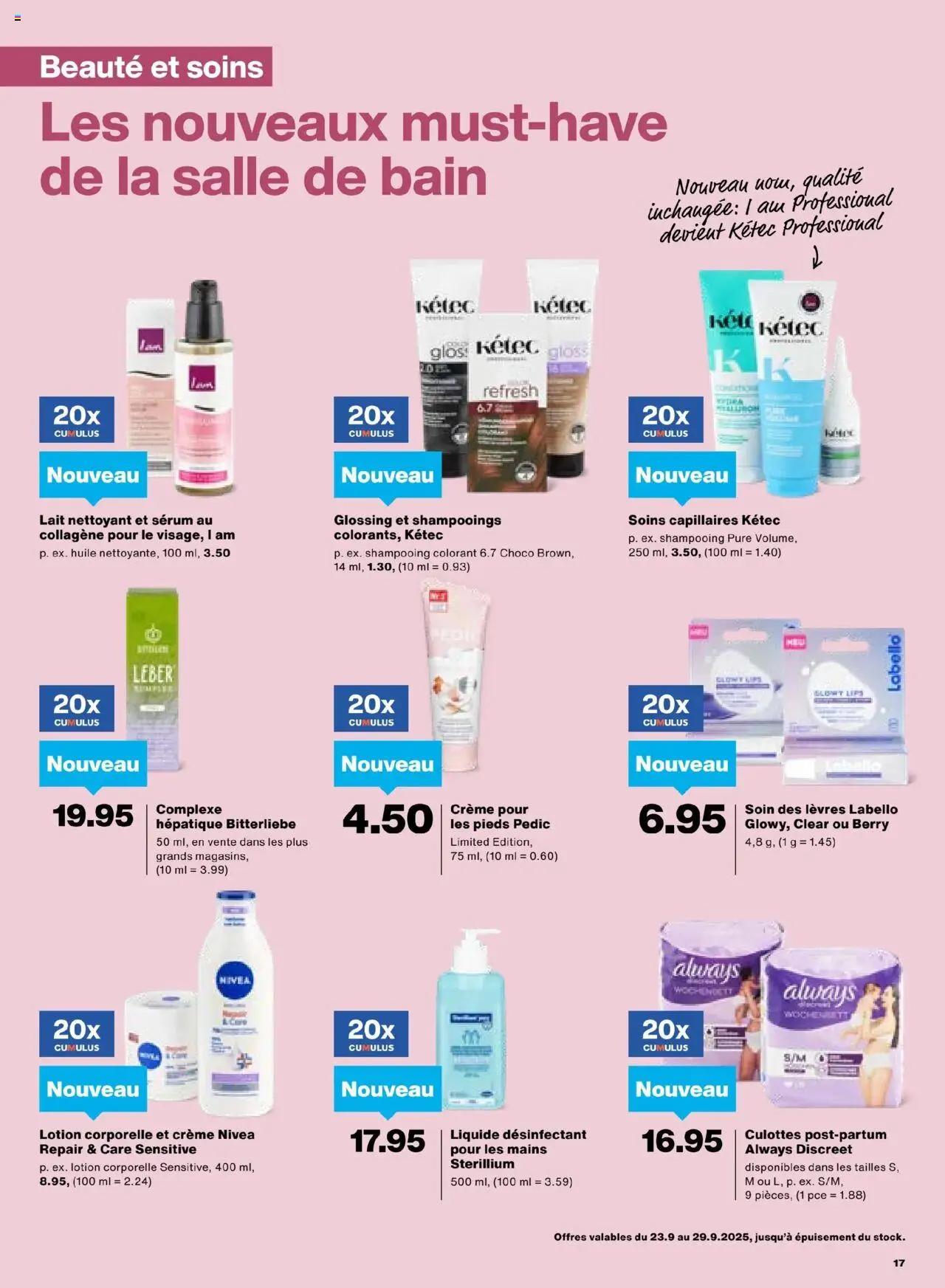 Migros Aktionen FR – gültig ab 23.09.2025 | Seite: 17 | Produkte: Serum, Lip Balm, Creme