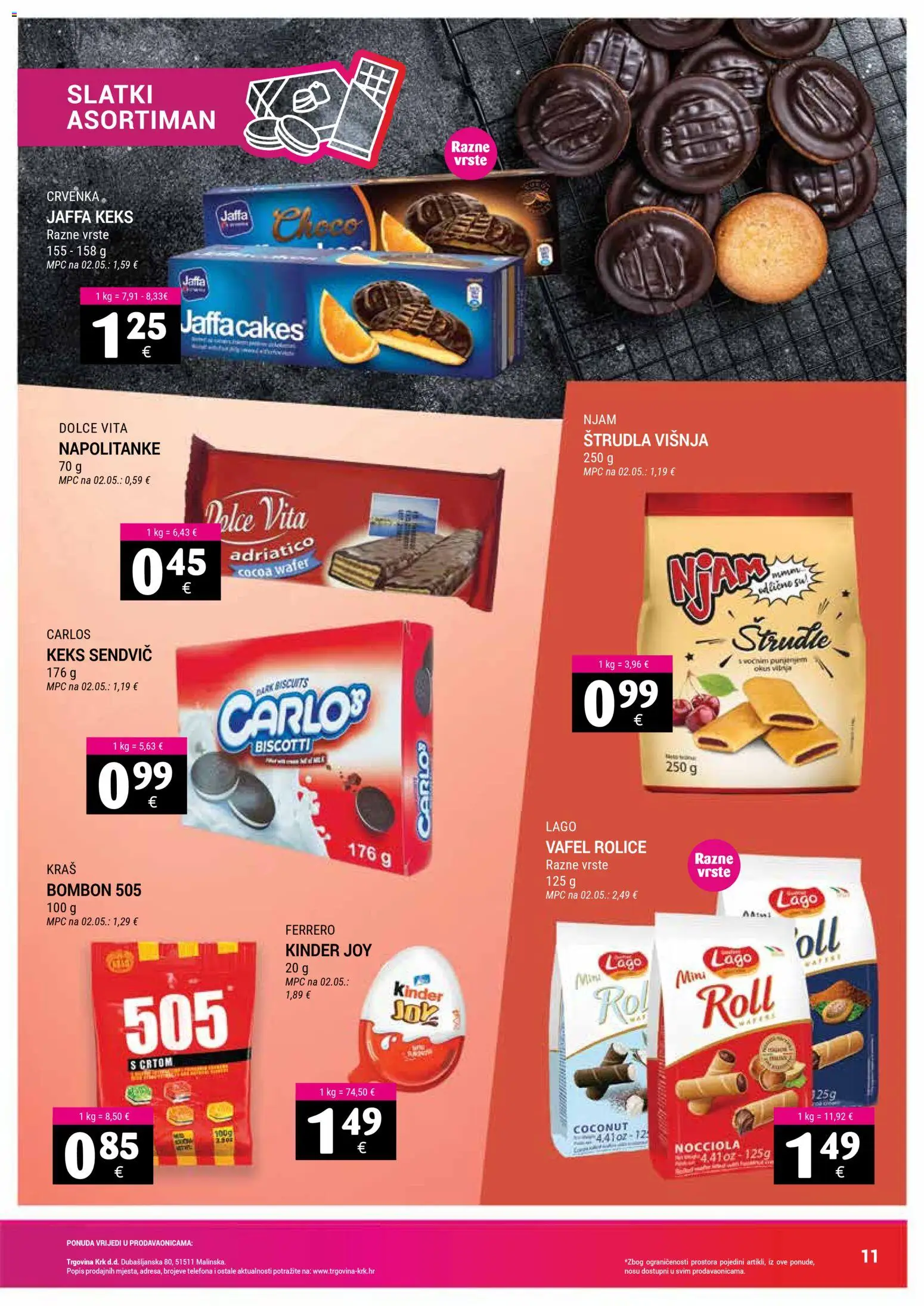 Trgovina Krk katalog | vrijedi od 02.03.2026 | Stranica: 11 | Proizvodi: Keks, Napolitanke
