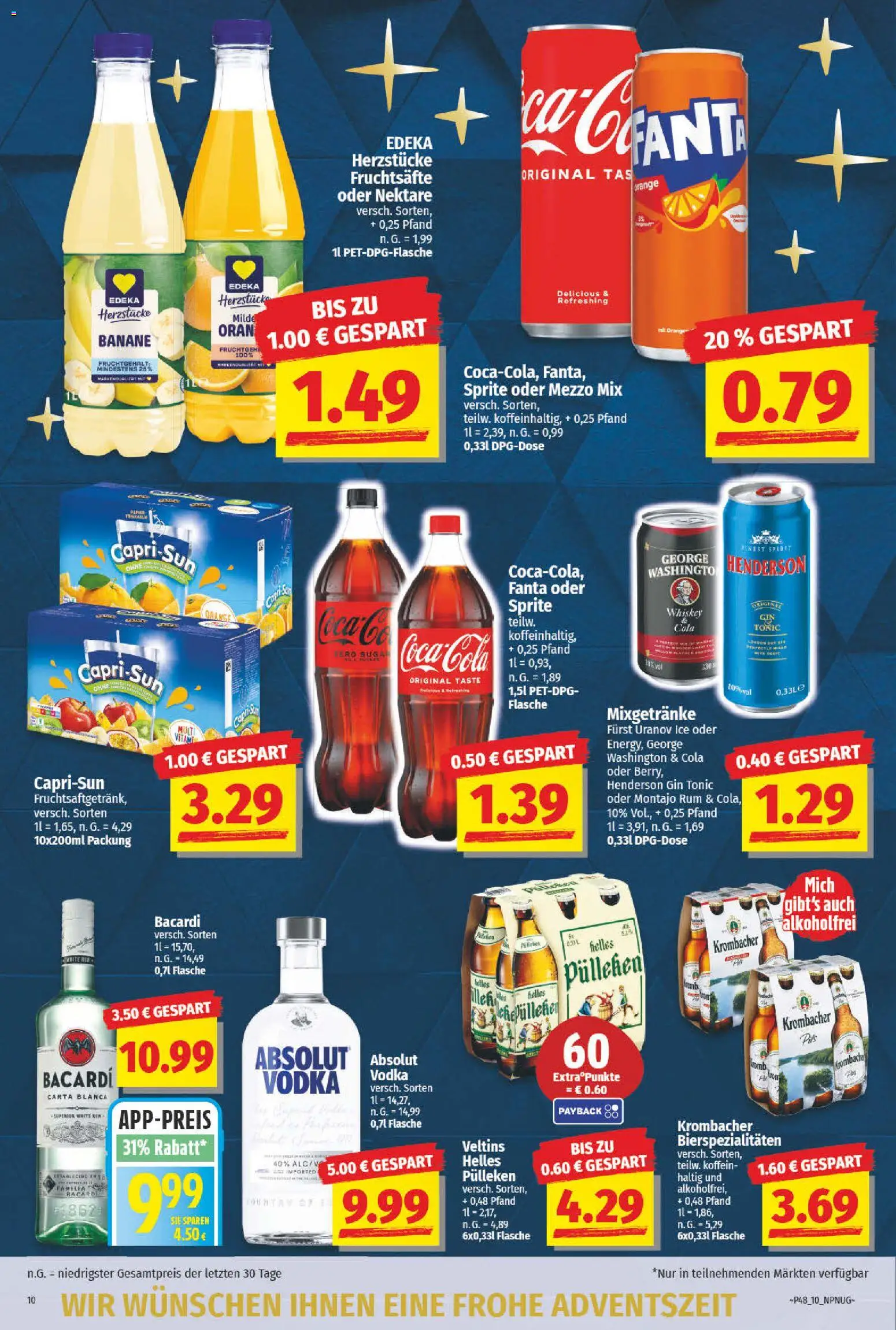 NP Discount Prospekt 	 – gültig ab 24.11.2025 | Seite: 10 | Produkte: Coca cola, Fanta, Cola, Krombacher