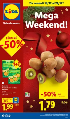 Anteprima del volantino Lidl Mega Weekend catalogo valido a partire dal 19.12.2025