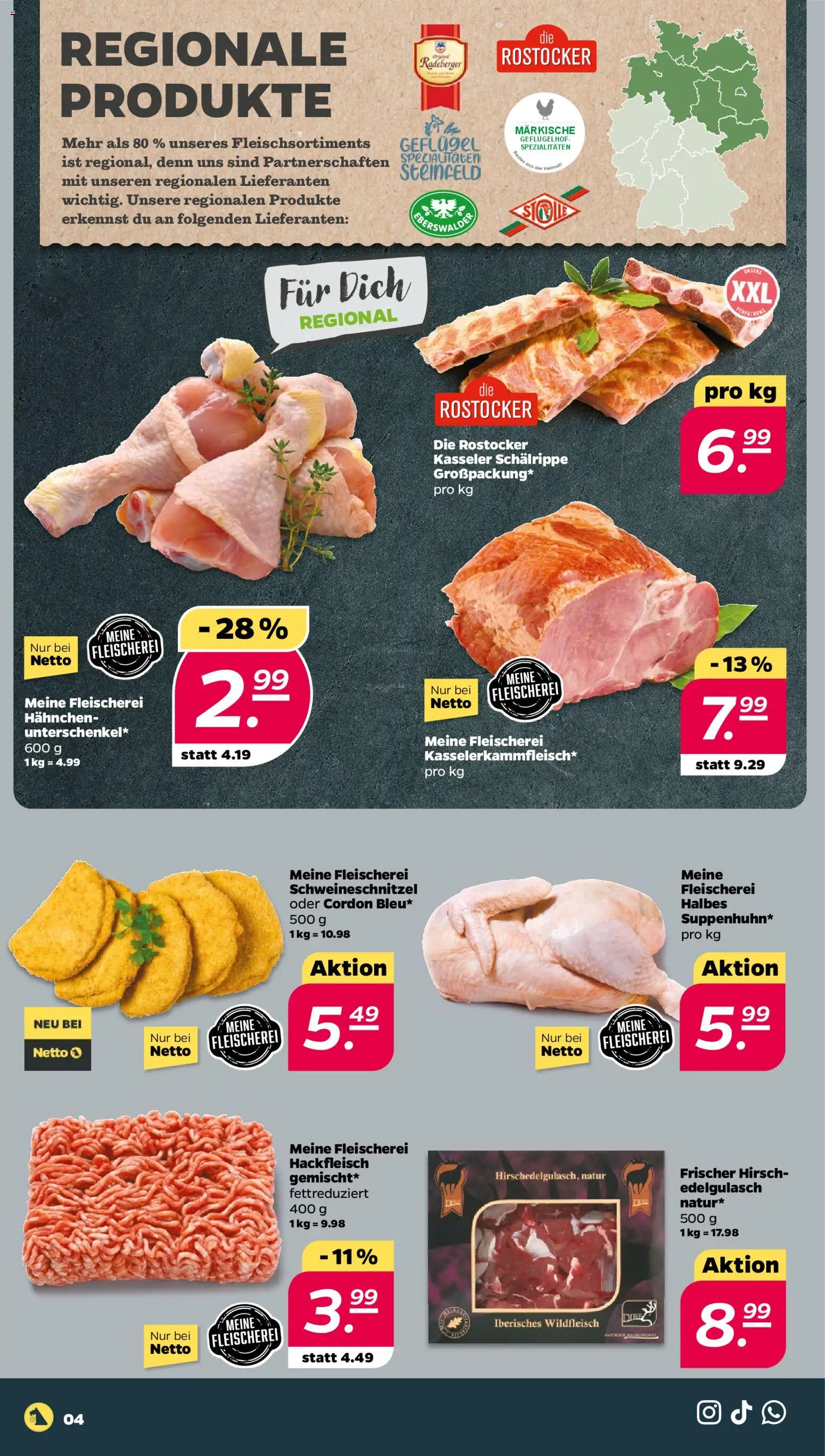 Netto Prospekt 	 – gültig ab 17.11.2025 | Seite: 4 | Produkte: Hahnchen, Hackfleisch