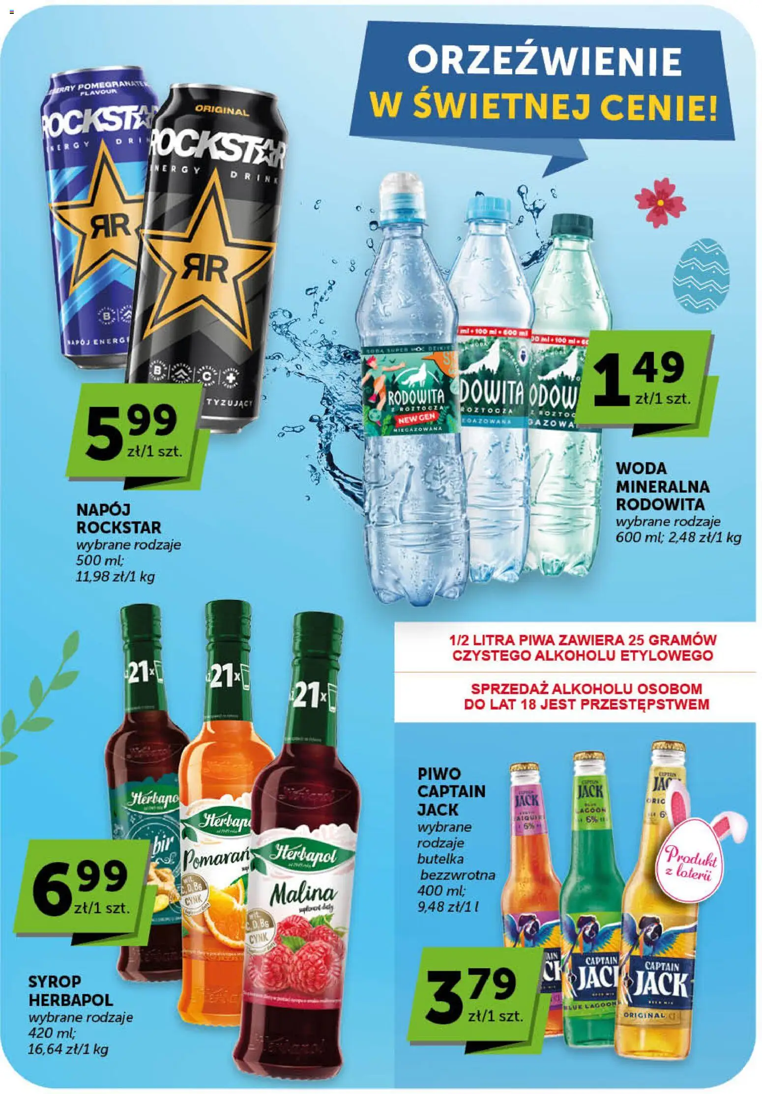 ABC gazetka - Market od 26.03.2026 | Strona: 22 | Produkty: Syrop, Malina, Piwo, Woda