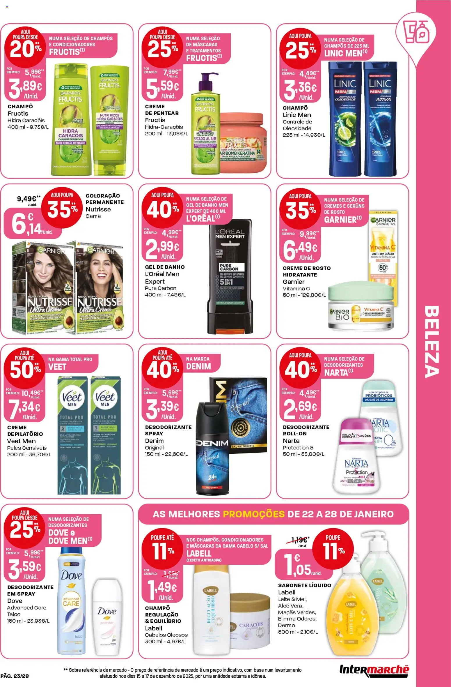 Intermarché Folheto Contact │ válido de 22.01.2026 | Página: 23 | Produtos: Eau de toilette, Probióticos, Sal, Sabonete