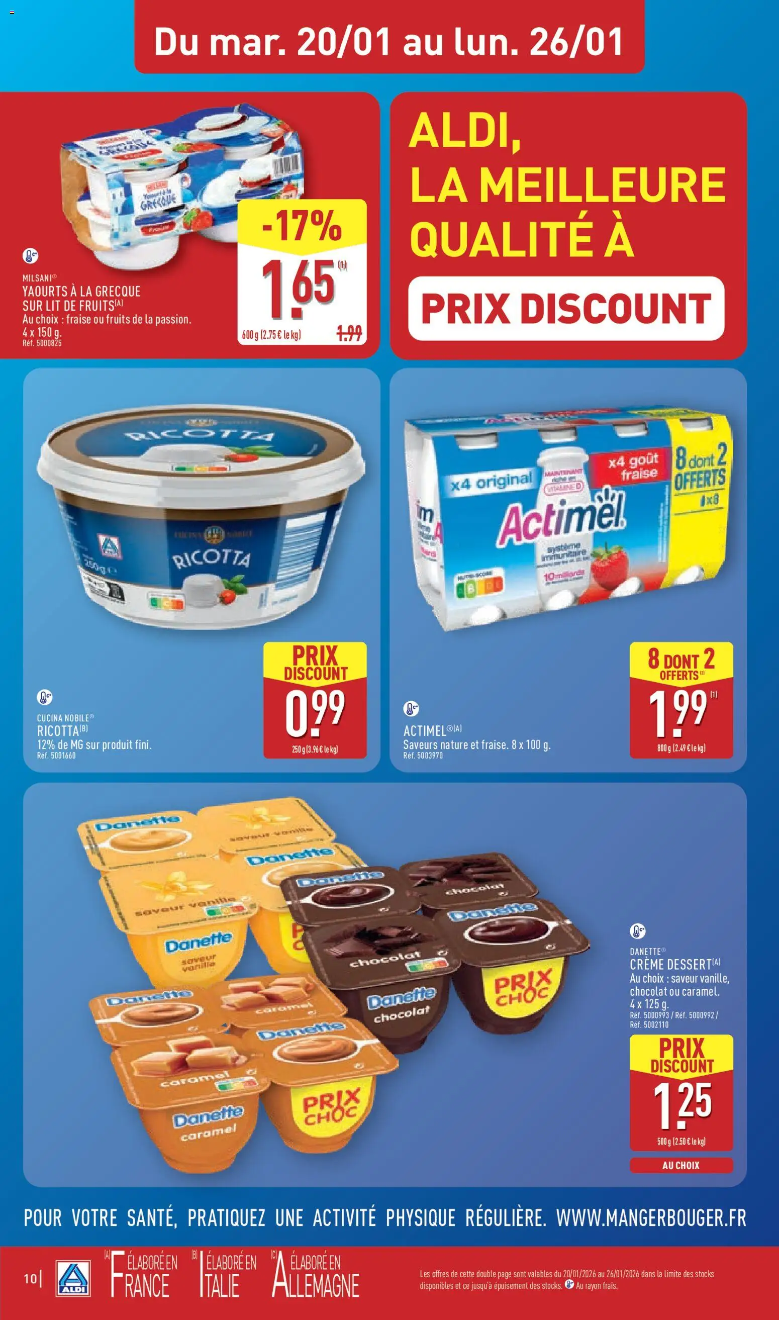 {H1} | Page: 12 | Produits: Lit, Chocolat, Ricotta, Crème