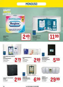 Anteprima del volantino Metro volantino valido a partire dal 19.03.2026 | Pagina: 34 | Prodotti: Carta igienica, Asciugatutto, Tovagliette