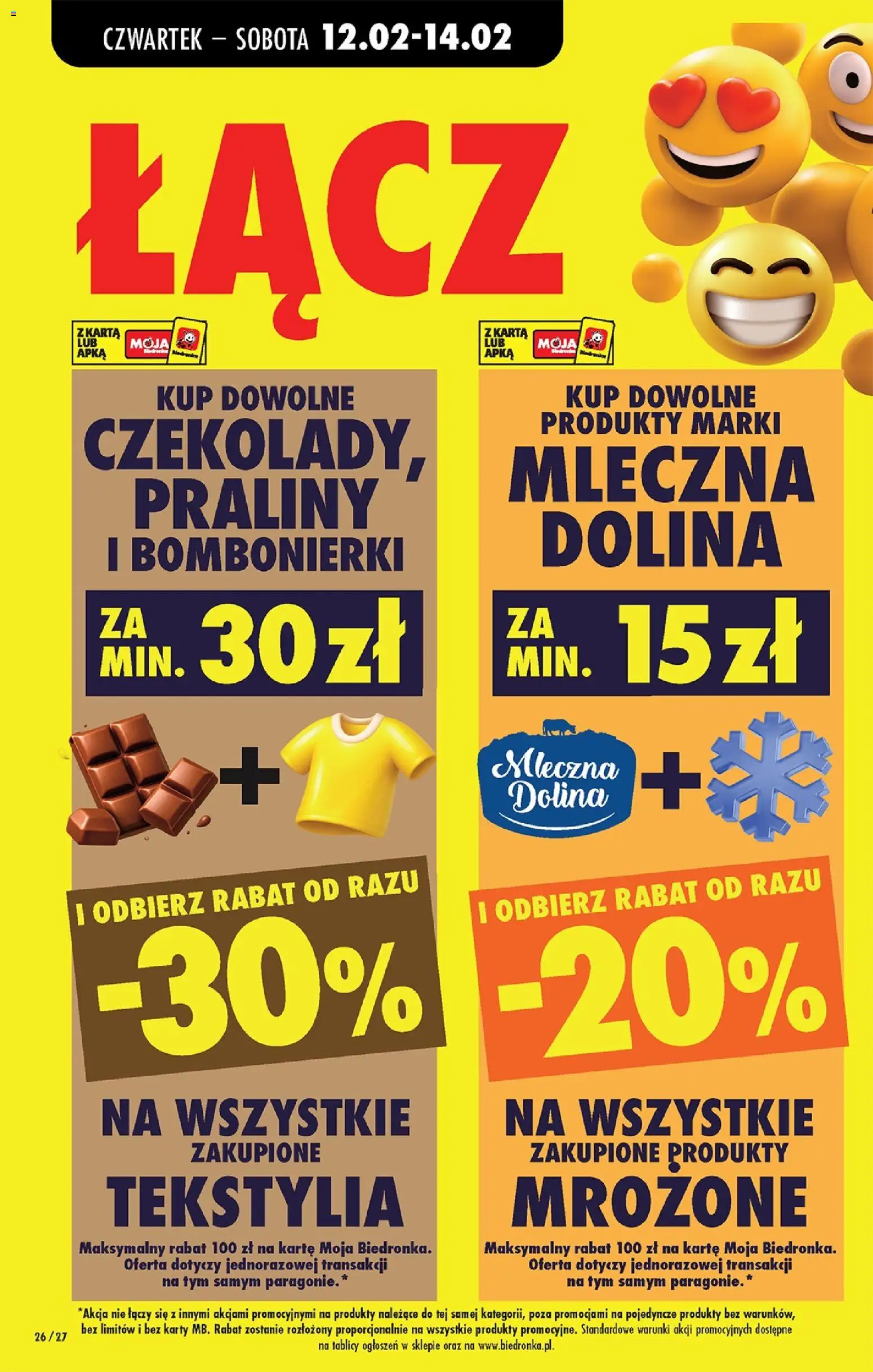 Biedronka gazetka - Oferta w tym tygodniu od 12.02.2026 | Strona: 32 | Produkty: Karta, Praliny, Tekstylia