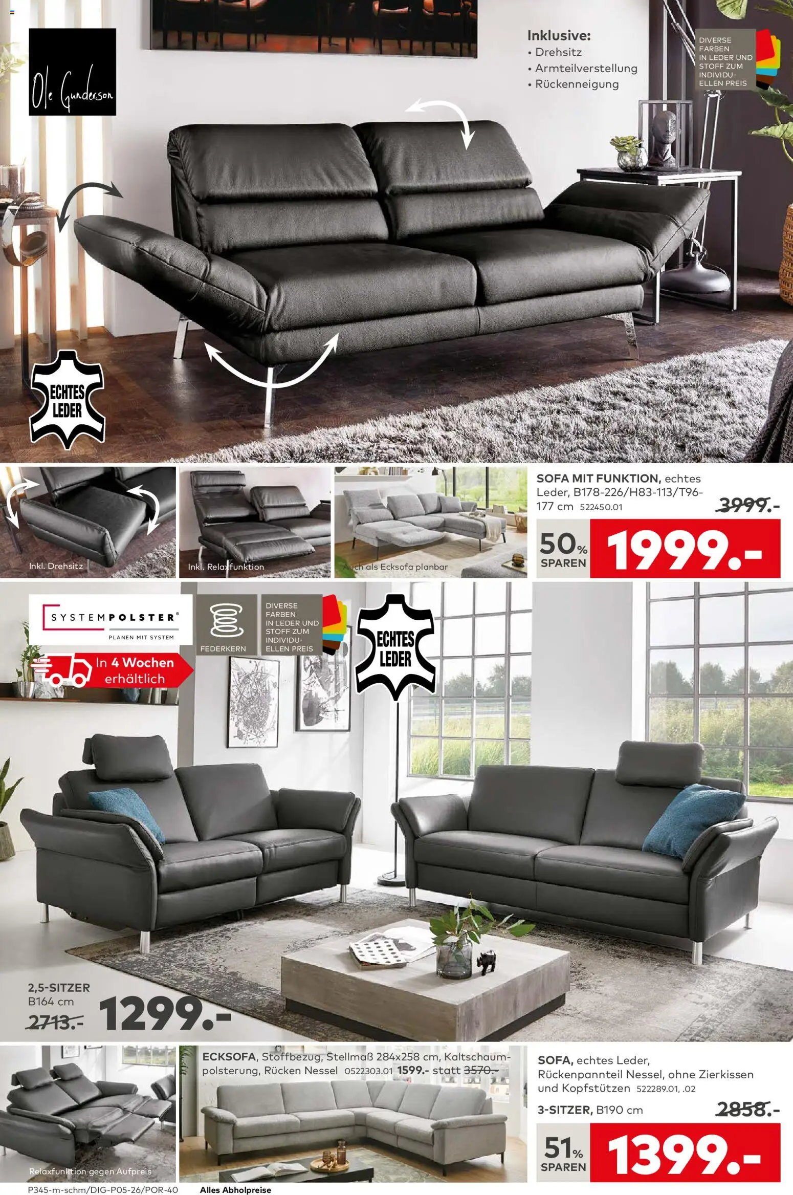 Porta! Prospekt 	 – gültig ab 25.01.2026 | Seite: 6 | Produkte: Ecksofa, Sofa