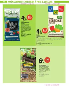 E.Leclerc - Prévisualisation de TERREAU UNIVERSEL "OR BIO", Terreau avec engrais assurant une bonne fertilisation de toutes les plantes lors du démarrage et une fertilisation de fond grâce à l'apport de fumier. Utilisable en agriculture biologique. 40 L valide à partir de 24.03.2026 | Page: 60