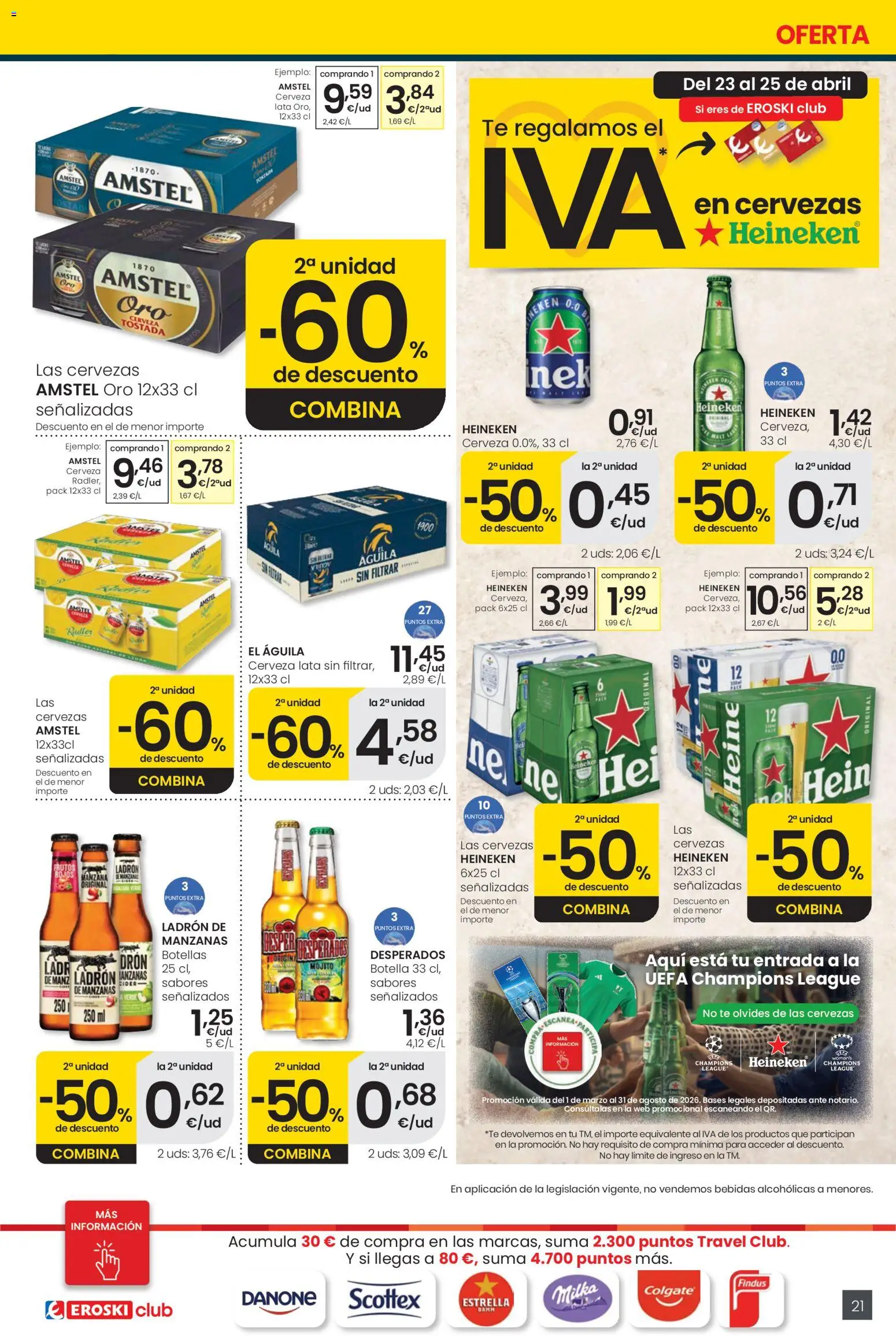 Eroski Quieres ahorrar conmigo │ válido desde el 16.04.2026 | Página: 21 | Productos: Manzanas, Manzana, Té, Σπανάκι