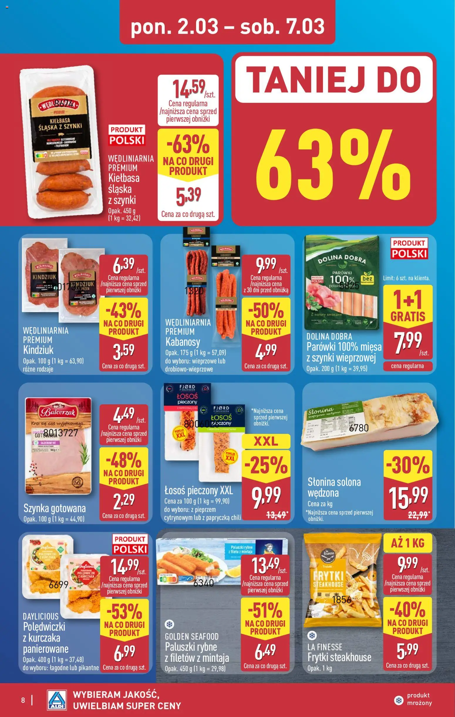 Aldi Polsko leták od 02.03.2026 | Strana: 8 | Produkty: Losos