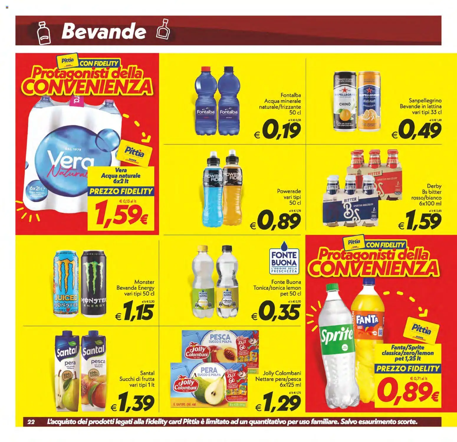 Volantino SuperConveniente del 25.11.2025 | Pagina: 22 | Prodotti: Succo, Acqua, The, Acqua naturale
