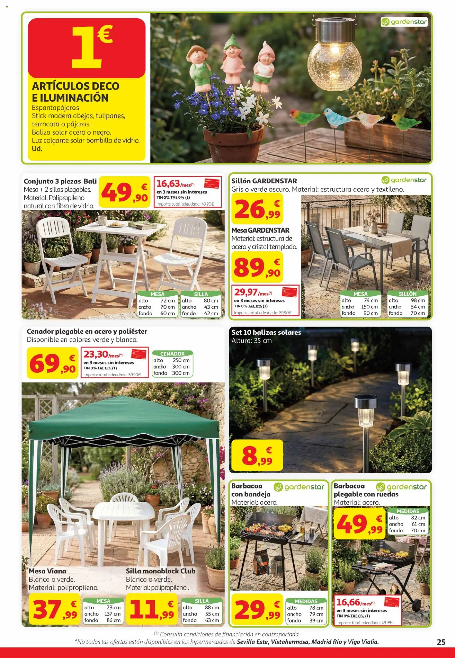 Alcampo Canarias │ válido desde el 21.04.2026 | Página: 25 | Productos: Bombilla, Galette de chaise, Bandeja, Mesa