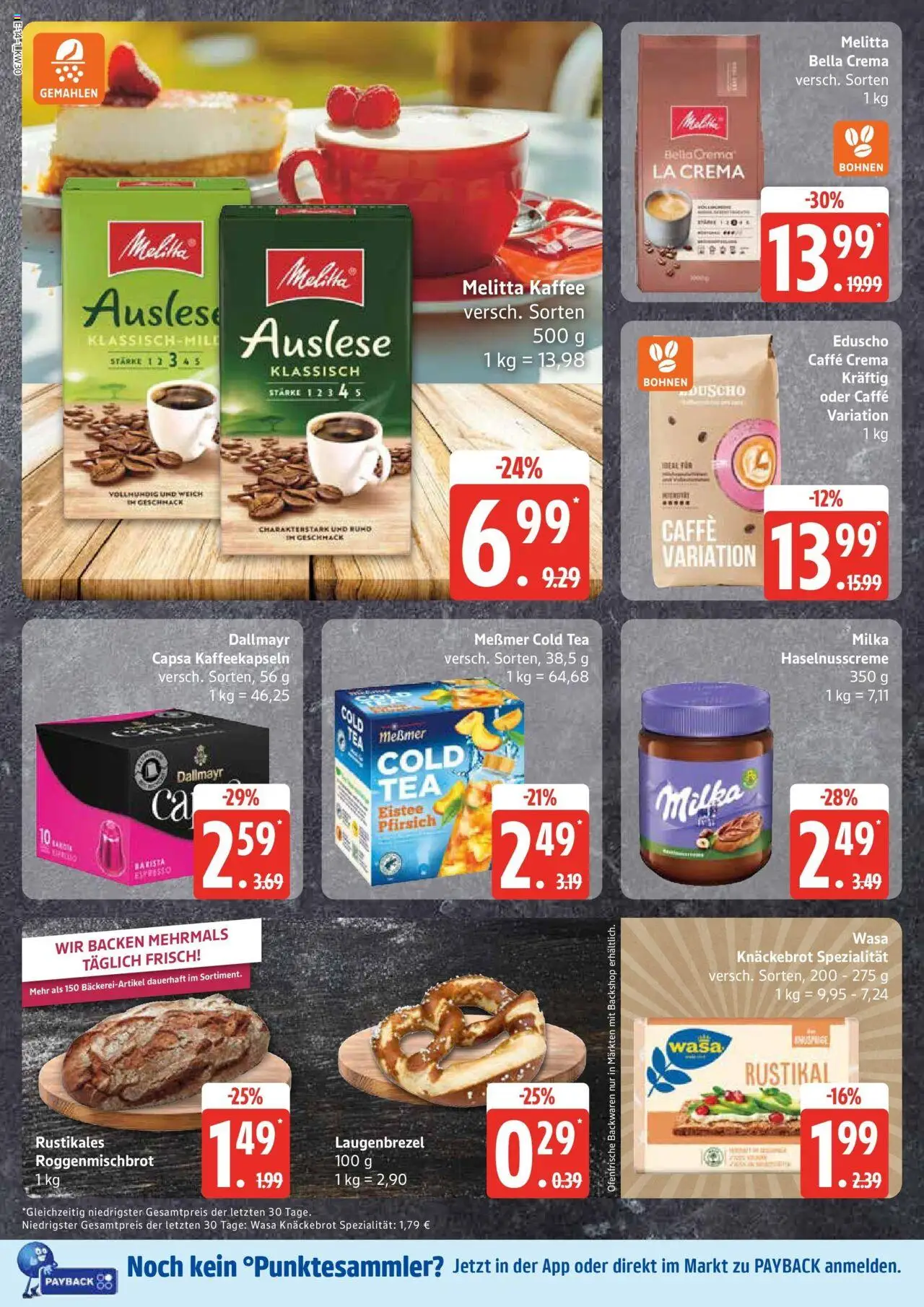 Edeka prospekt Bad Schwartau	 - gültig ab dem 20.07.2025 | Seite: 14 | Produkte: Melitta, Dallmayr, Pfirsich, Eduscho