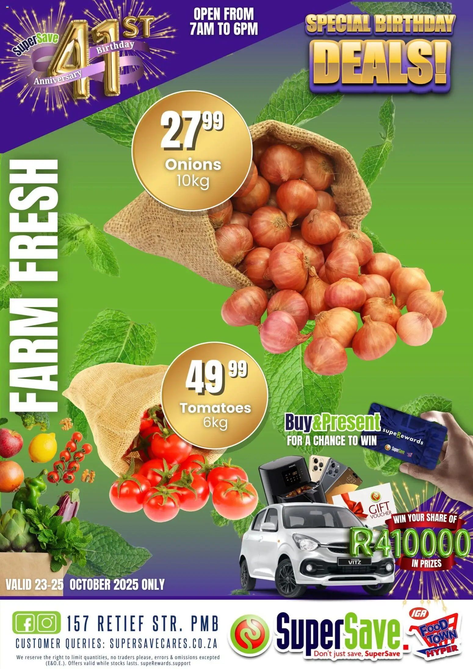 New Super Save catalogue – valid from 23.10.2025 | Page: 2 | Products: Tomatoes, Onions