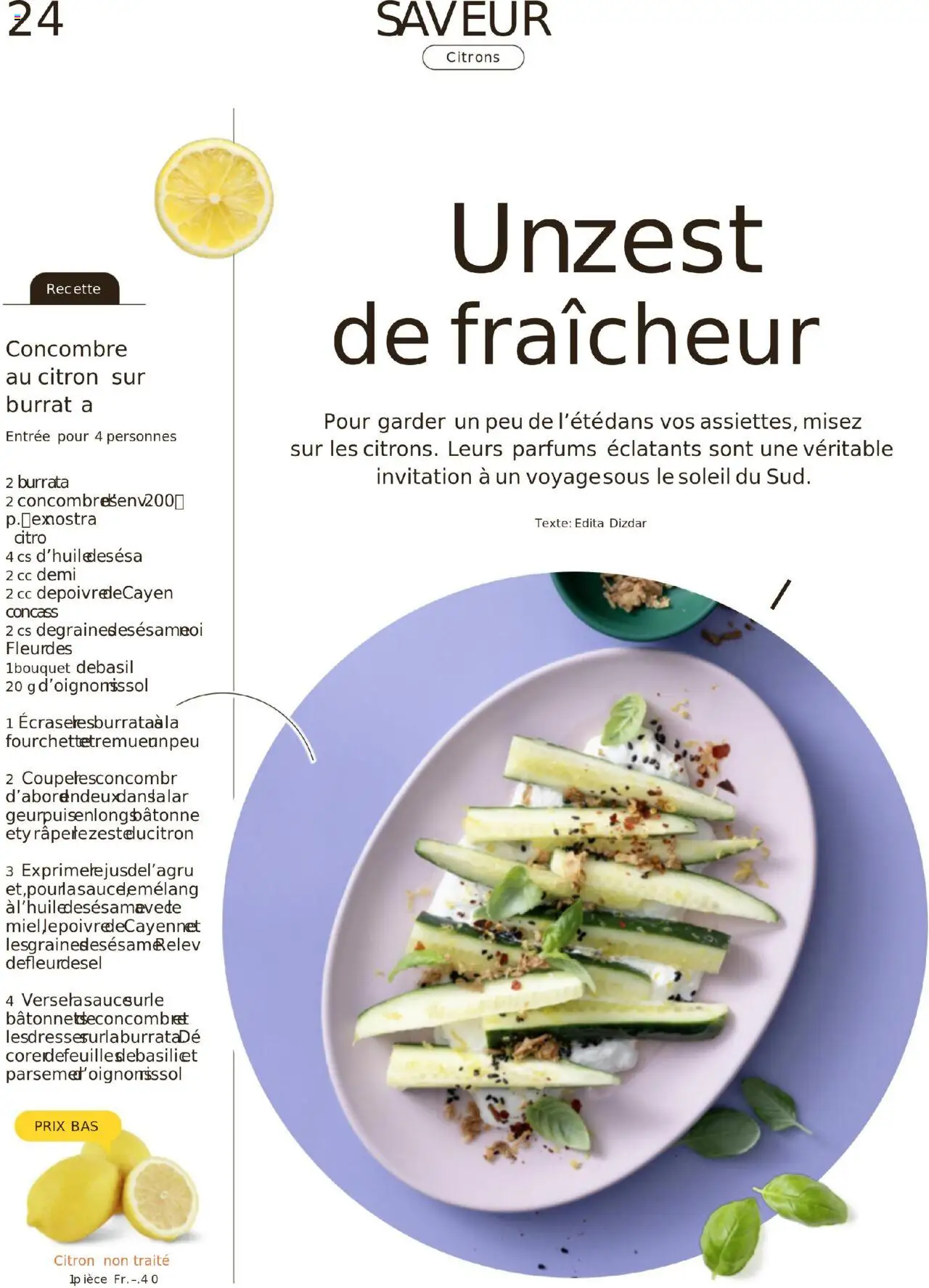 Migros Magazin FR – gültig ab 13.10.2025 | Seite: 24 | Produkte: Fennikel