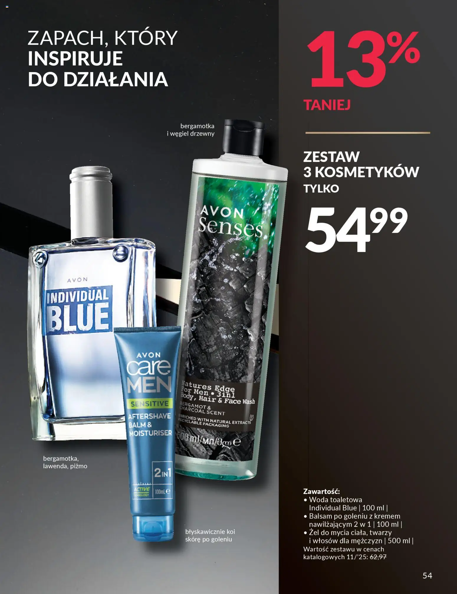 Avon Black Friday od 13.11.2025 | Strona: 54 | Produkty: Woda toaletowa, Balsam po goleniu, Woda