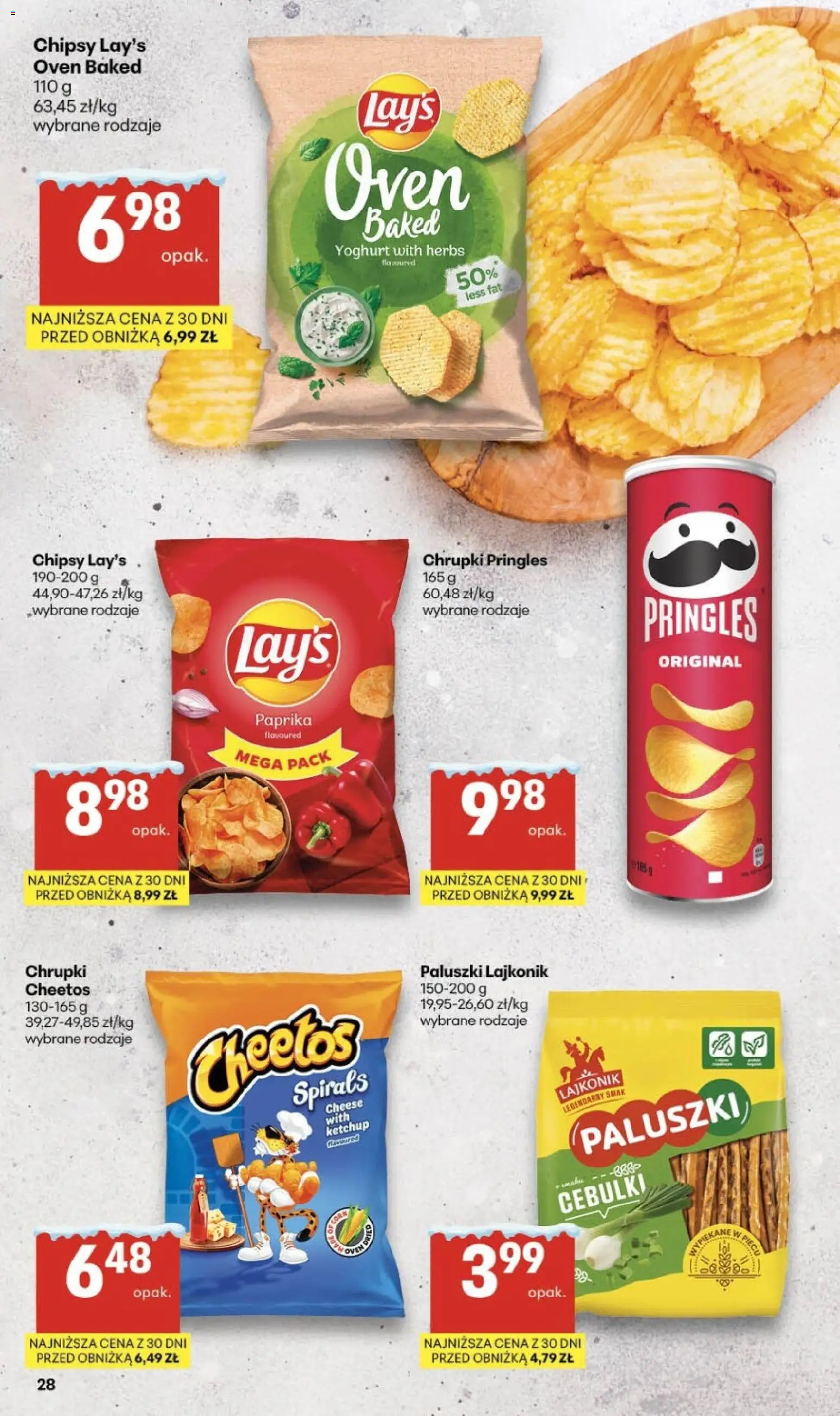 Delikatesy Centrum Gazetka od 15.01.2026 | Strona: 28 | Produkty: Chipsy, Ketchup, Paluszki, Pringles