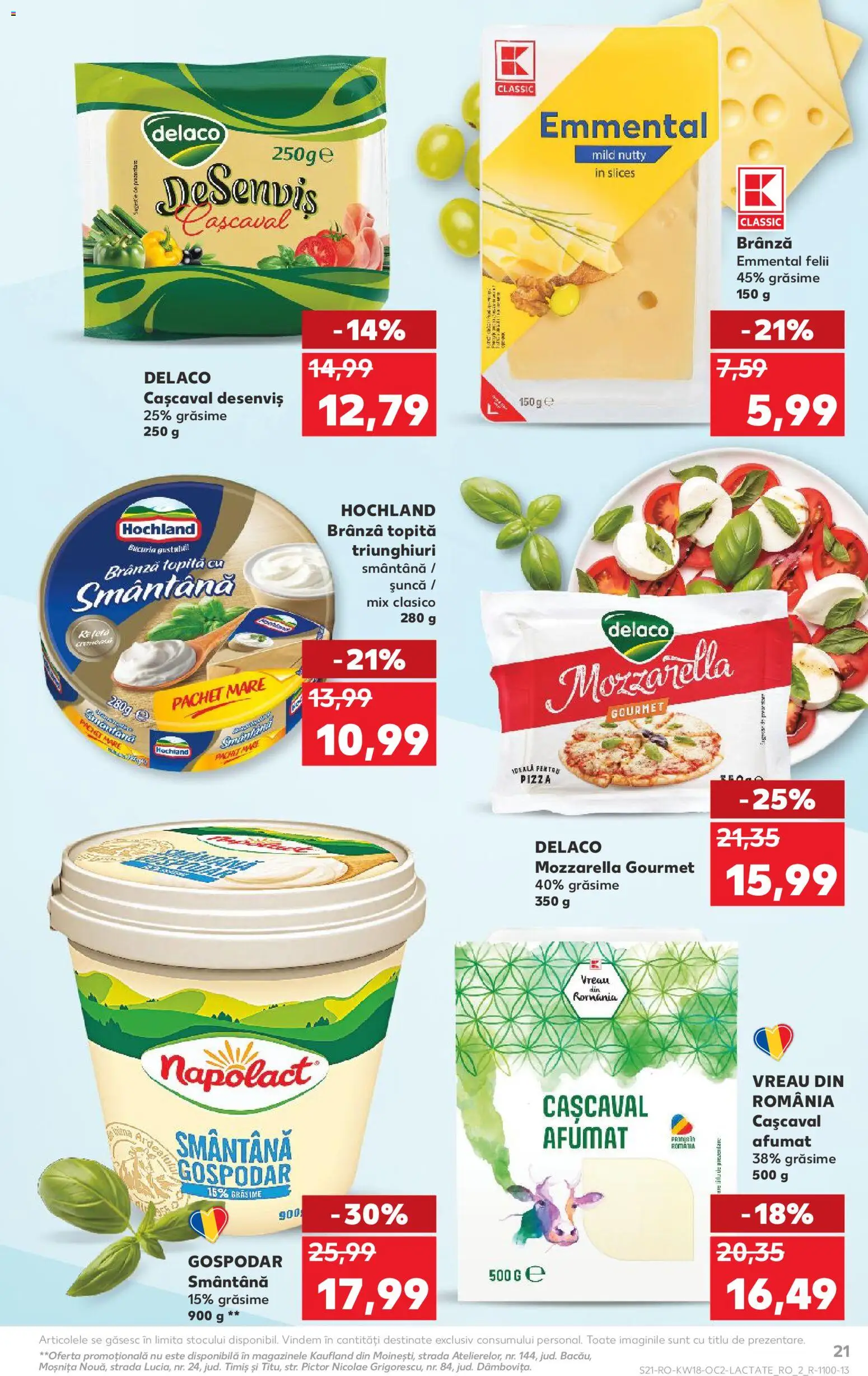 Noul catalog Kaufland – valabil de la 29.04.2026 | Pagină: 21 | Produse: Light Kedi Konservesi, Cașcaval, Brânză, Smântână