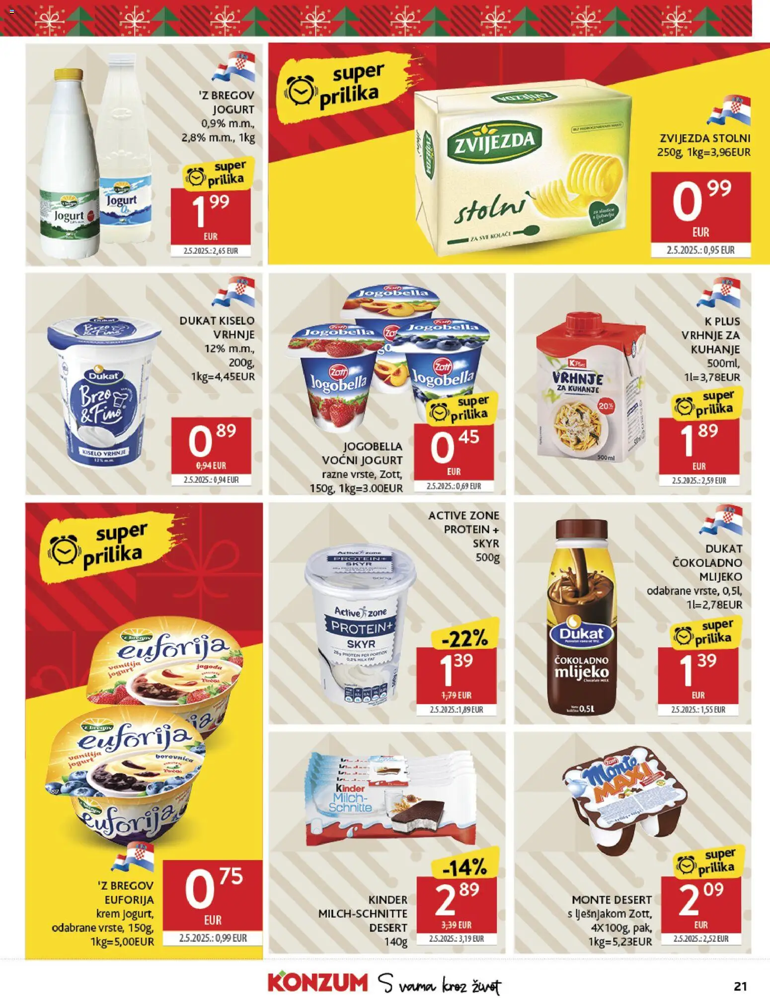 Konzum HR akciós ujság - amely érvényes a következő dátumtól: 26.11.2025 | Oldal: 21 | Termékek: Protein
