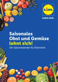 Lidl  Saisonkalender - Obst und Gemüse ab 01.01.2026 gültig