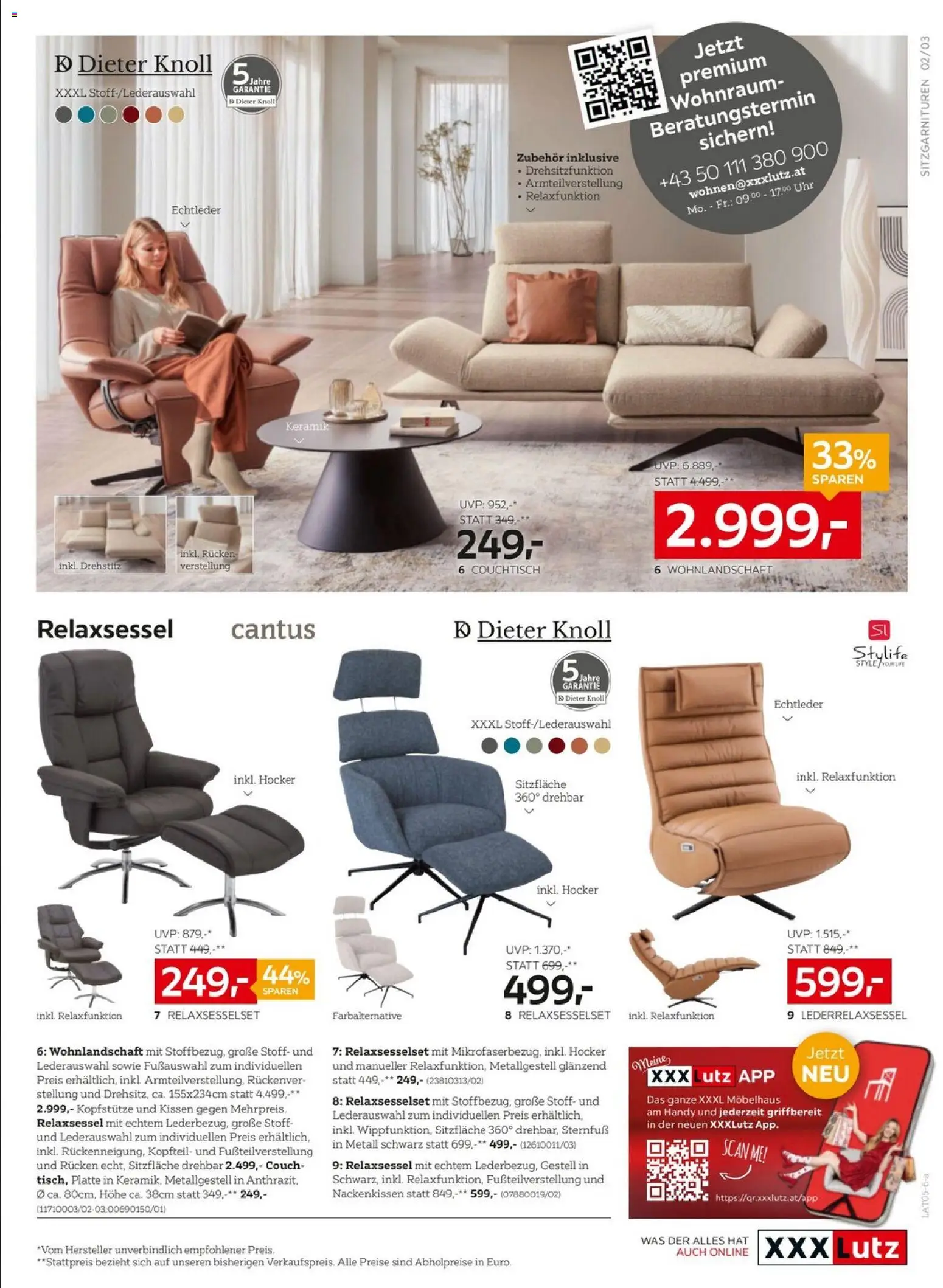 XXXLutz Prospekt aktuell gültig ab 28.04.2026 | Seite: 3 | Produkte: Uhr, Kissen, Couch, Couchtisch