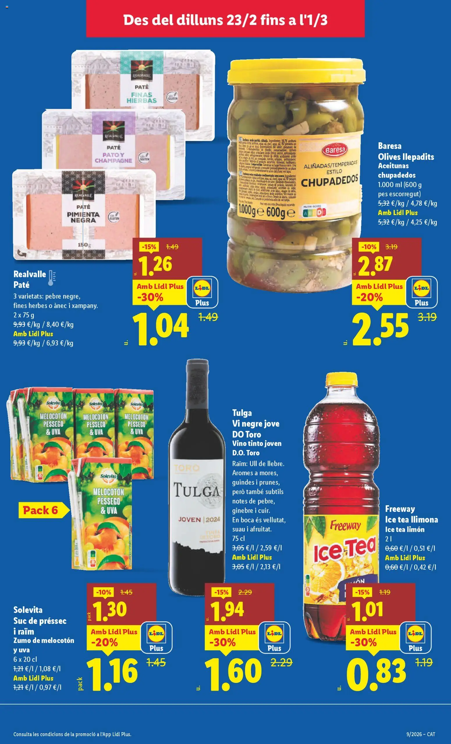 Lidl folleto │ válido desde el 23.02.2026 | Página: 9 | Productos: Vino, Paté, Ροζ πιπέρι