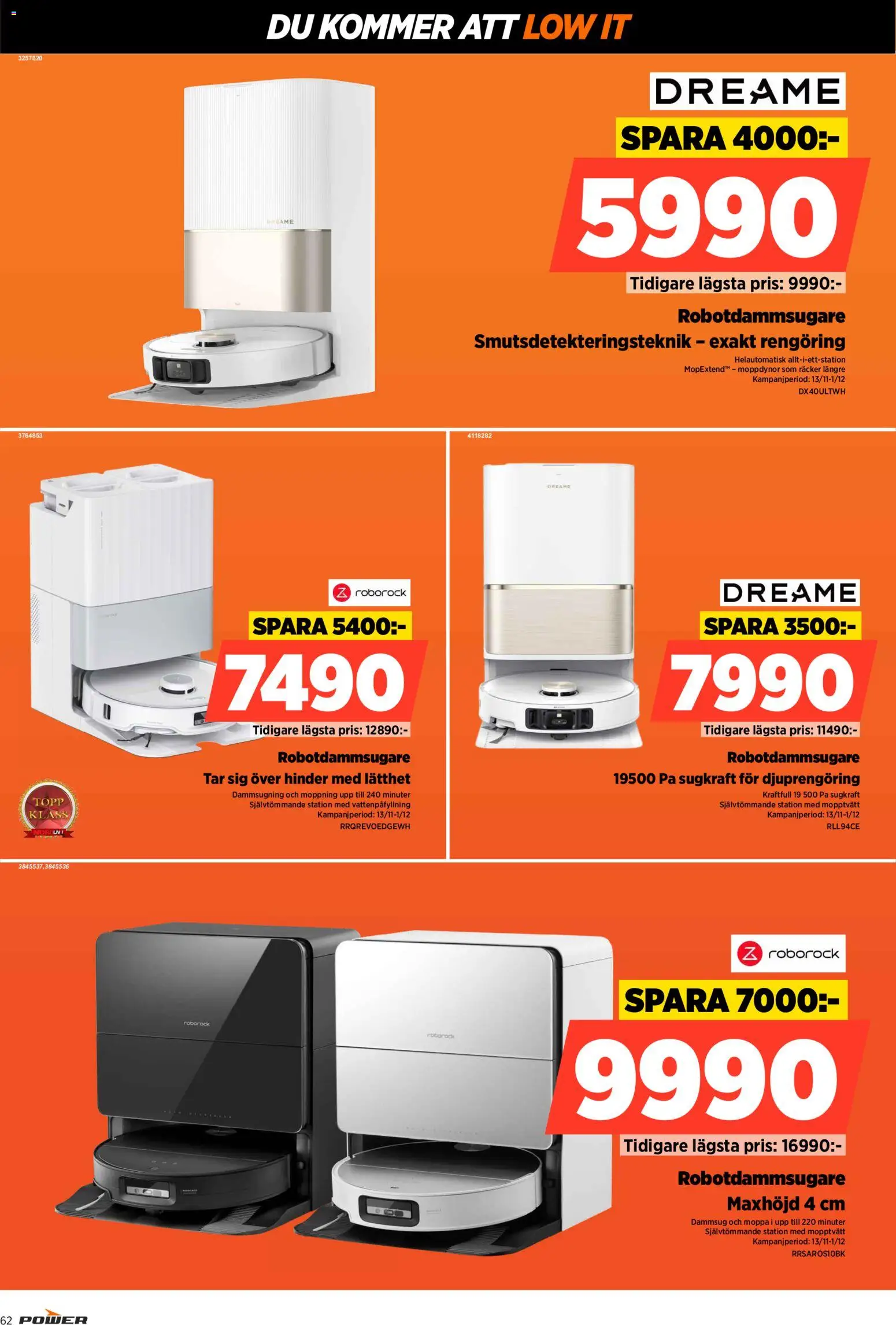 Power reklamblad aktuell från 17.11.2025 | Sida: 62 | Produkter: Topp, PC, Robotdammsugare