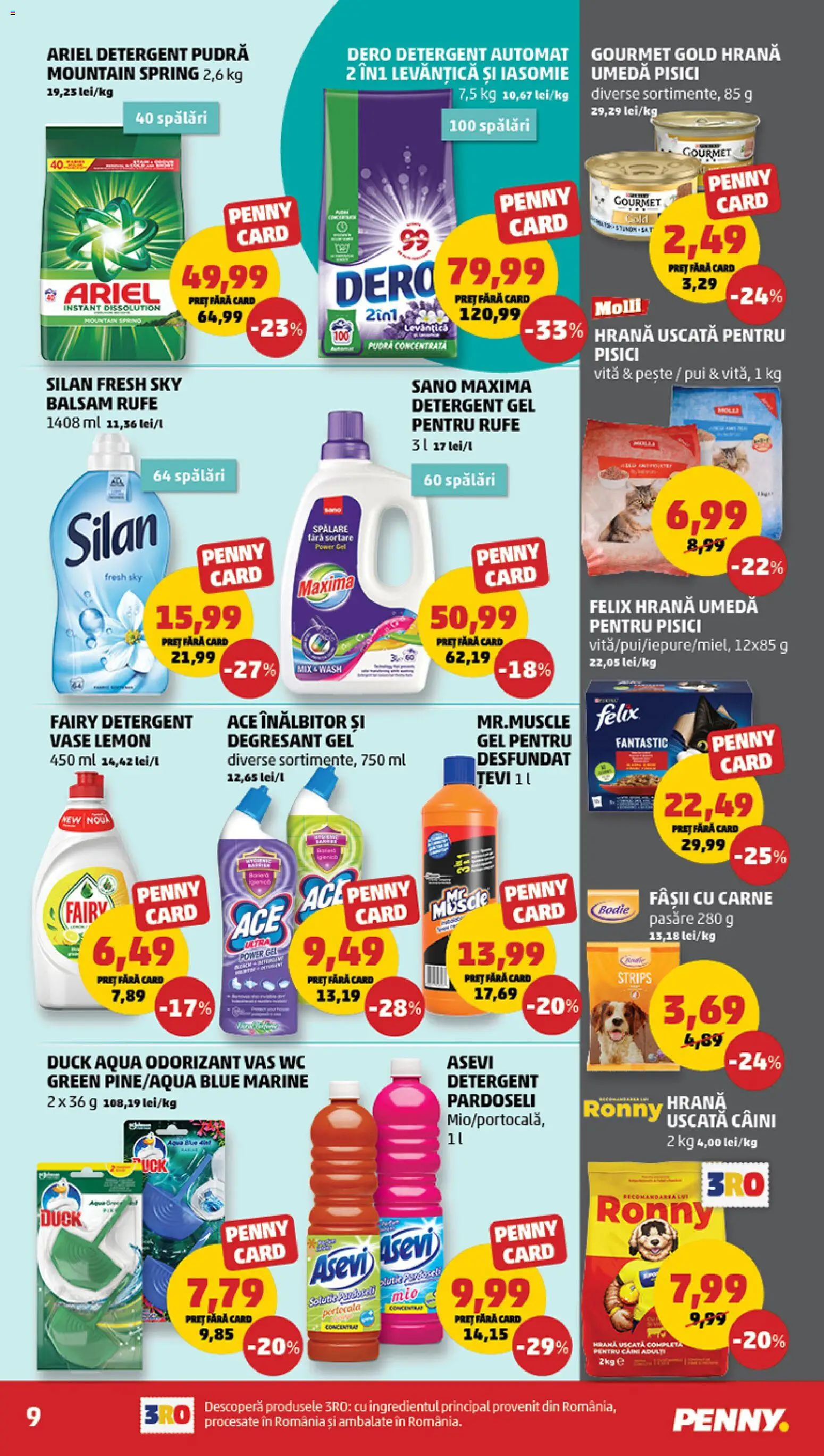 Noul catalog PENNY – valabil de la 18.03.2026 | Pagină: 9 | Produse: Kedi Ödül Oyuncakları, Pudră, Balsam, Detergent