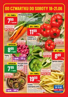 POLOmarket Gazetka - Super Hity od 18.06.2025 | Strona: 6 | Produkty: Maliny, Pieczarki, Pieczarki białe, Bell