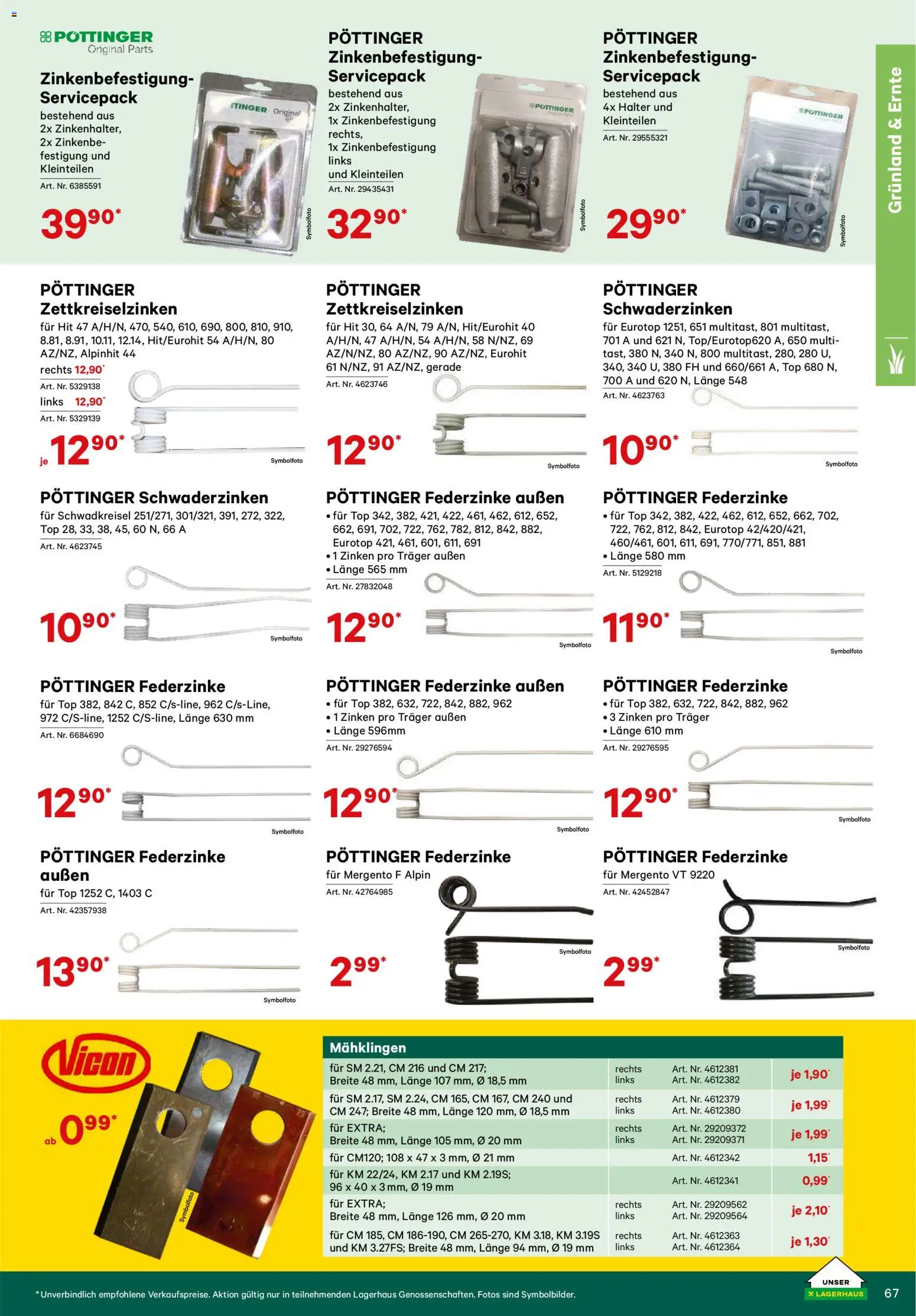 Lagerhaus Verschleißteile & Zubehör gültig ab 01.01.2026 | Seite: 67