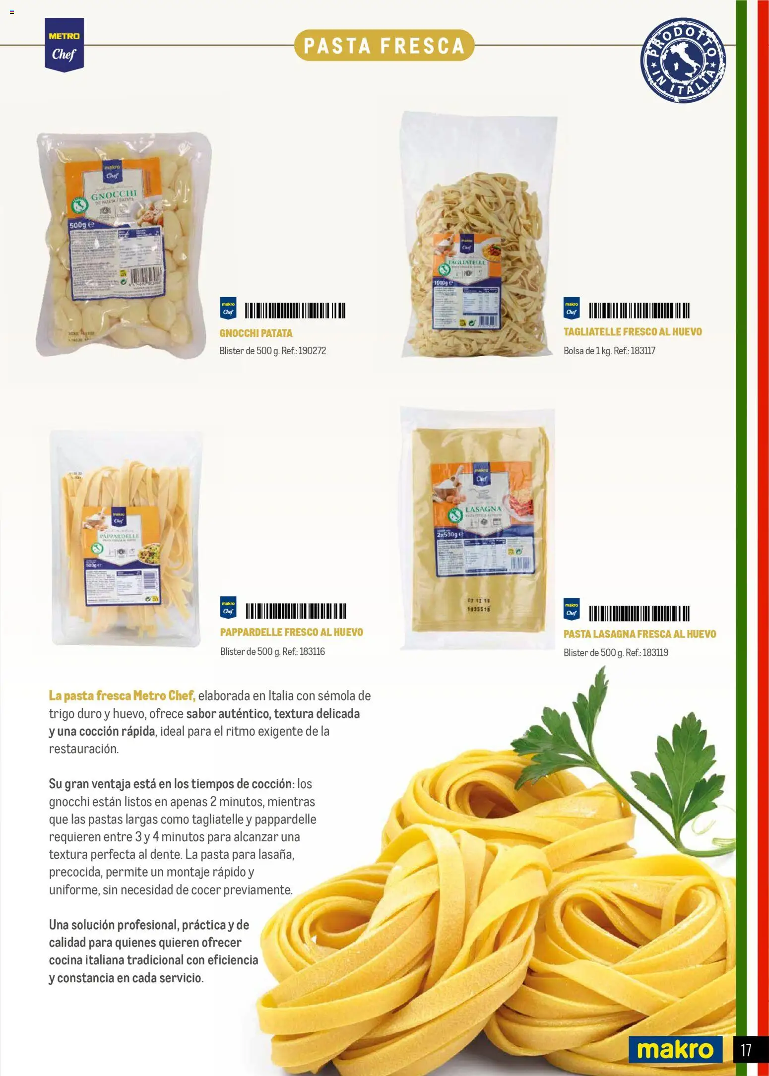 Makro Restaurantes italianos Prat │ válido desde el 27.03.2026 | Página: 17 | Productos: Pasta, Bolsa, Cocina, Δαχτυλίδι φωτός