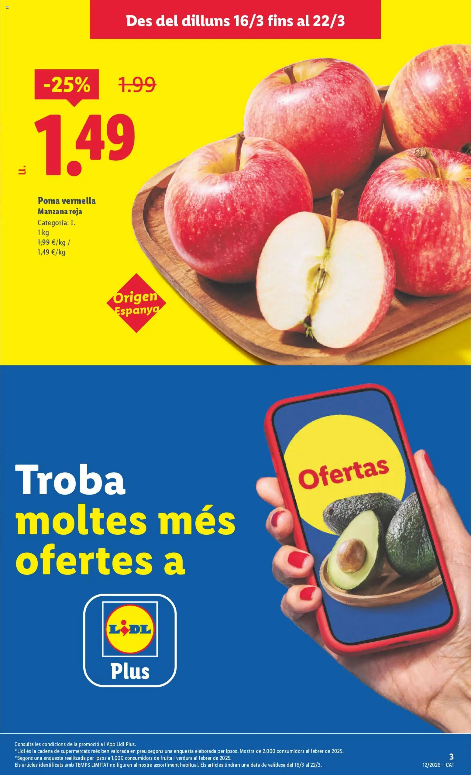 Lidl folleto │ válido desde el 16.03.2026 | Página: 3 | Productos: Manzana, Apple